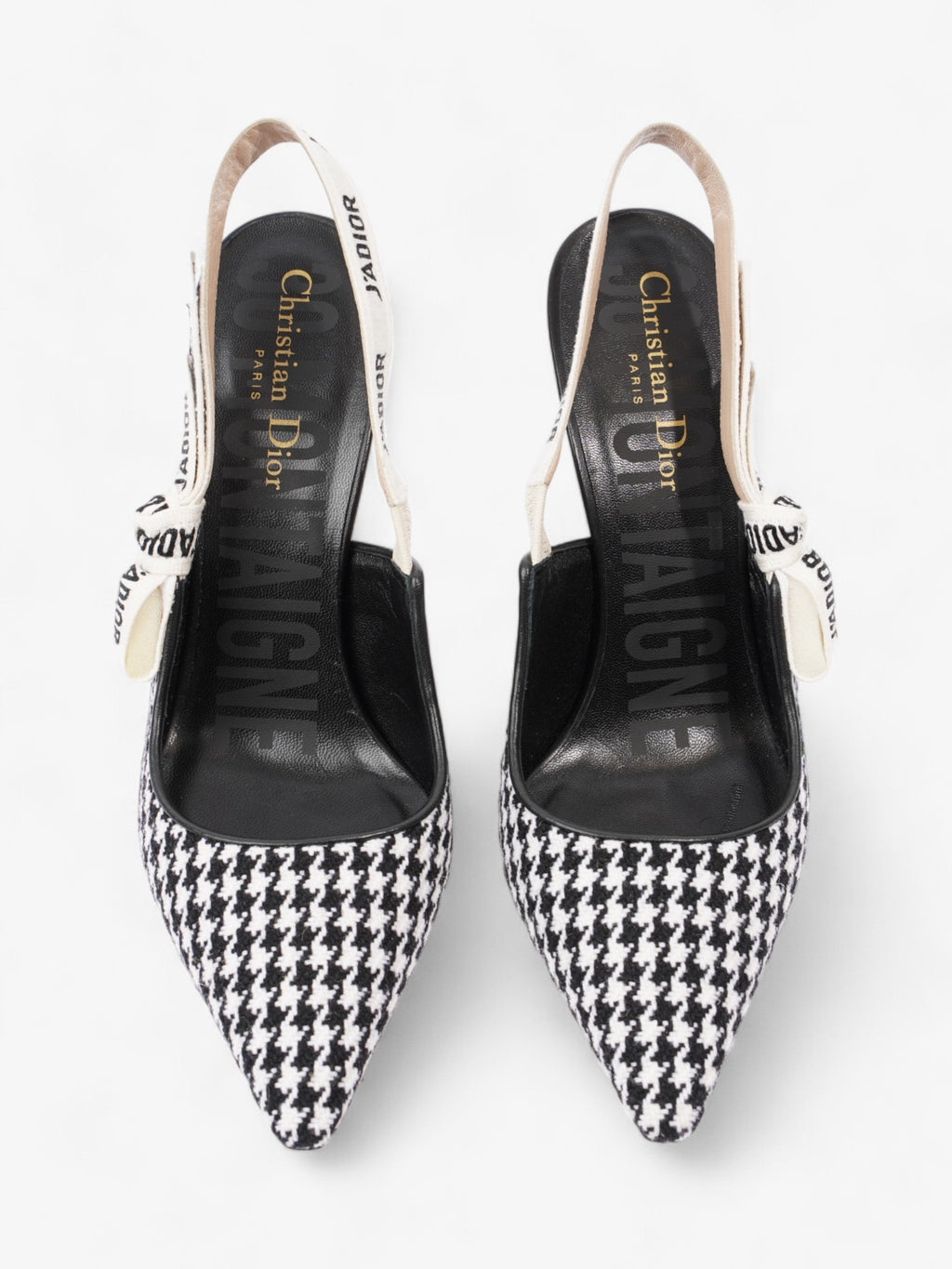 Christian Dior J'Adior Pumps 100 Black / White Tweed EU 39 UK 6