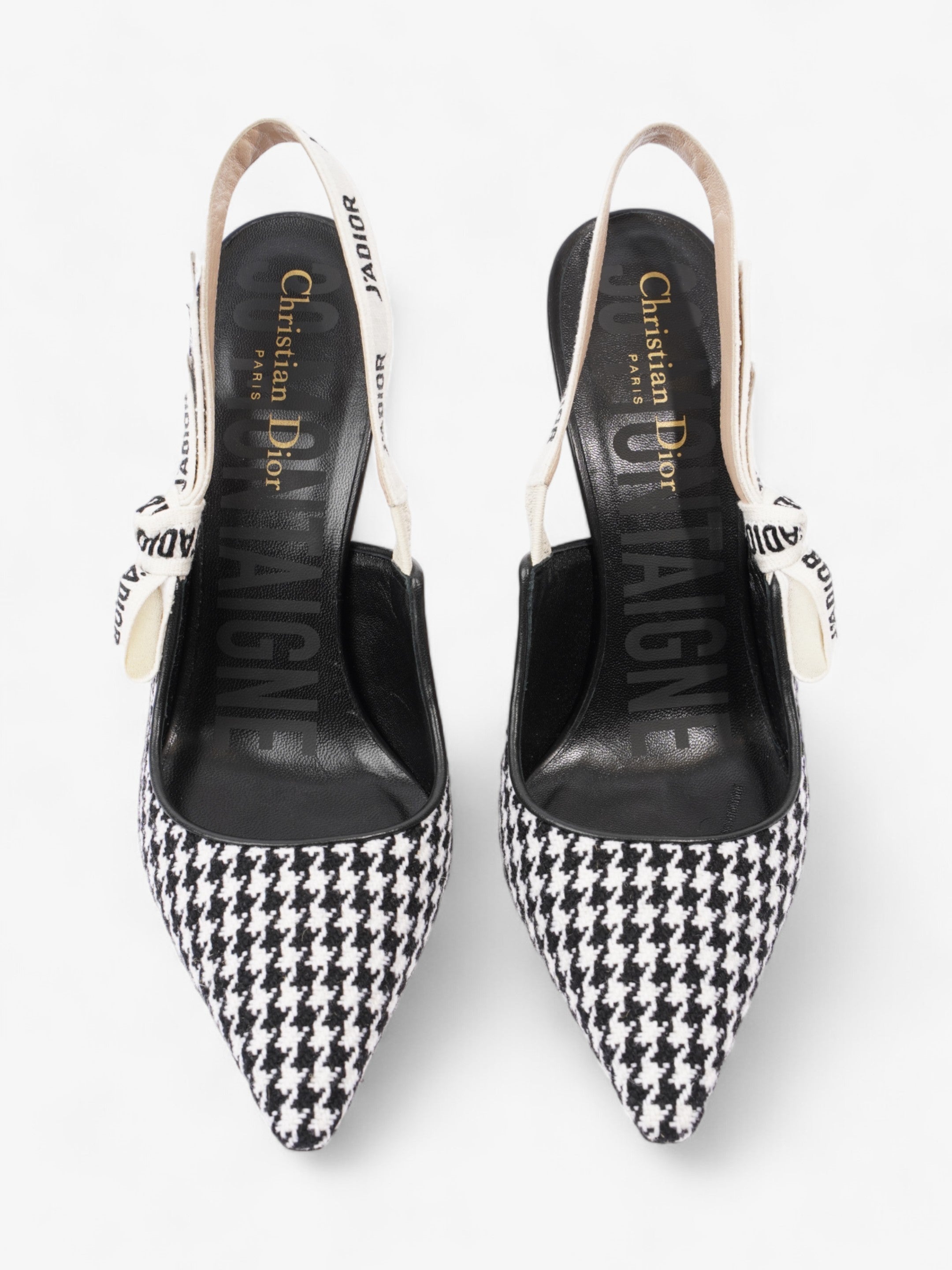 Christian Dior J'Adior Pumps 100 Black / White Tweed EU 39 UK 6