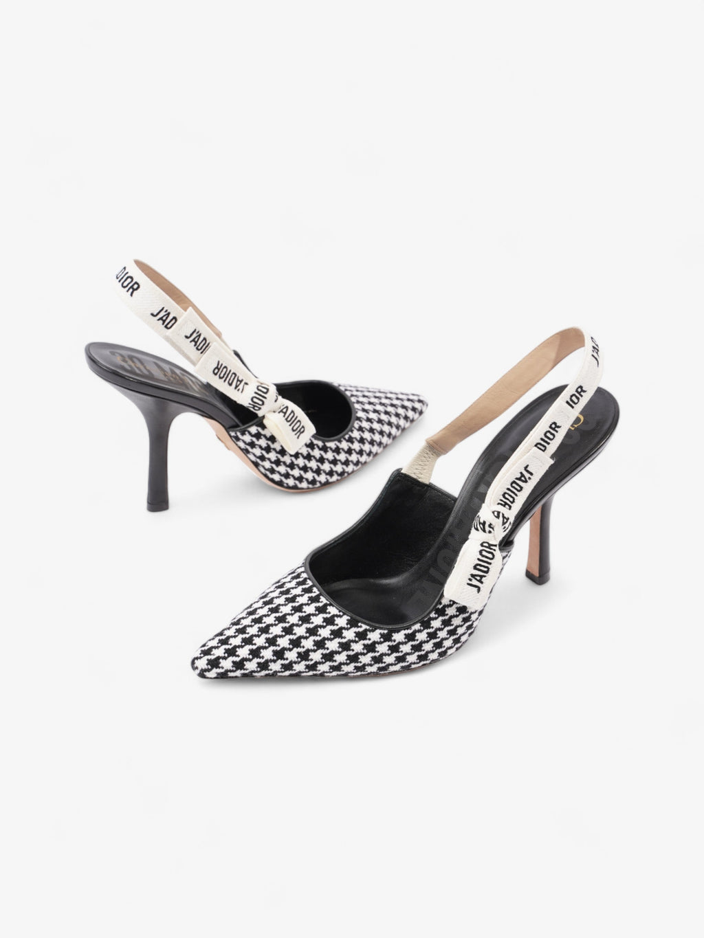 Christian Dior J'Adior Pumps 100 Black / White Tweed EU 39 UK 6