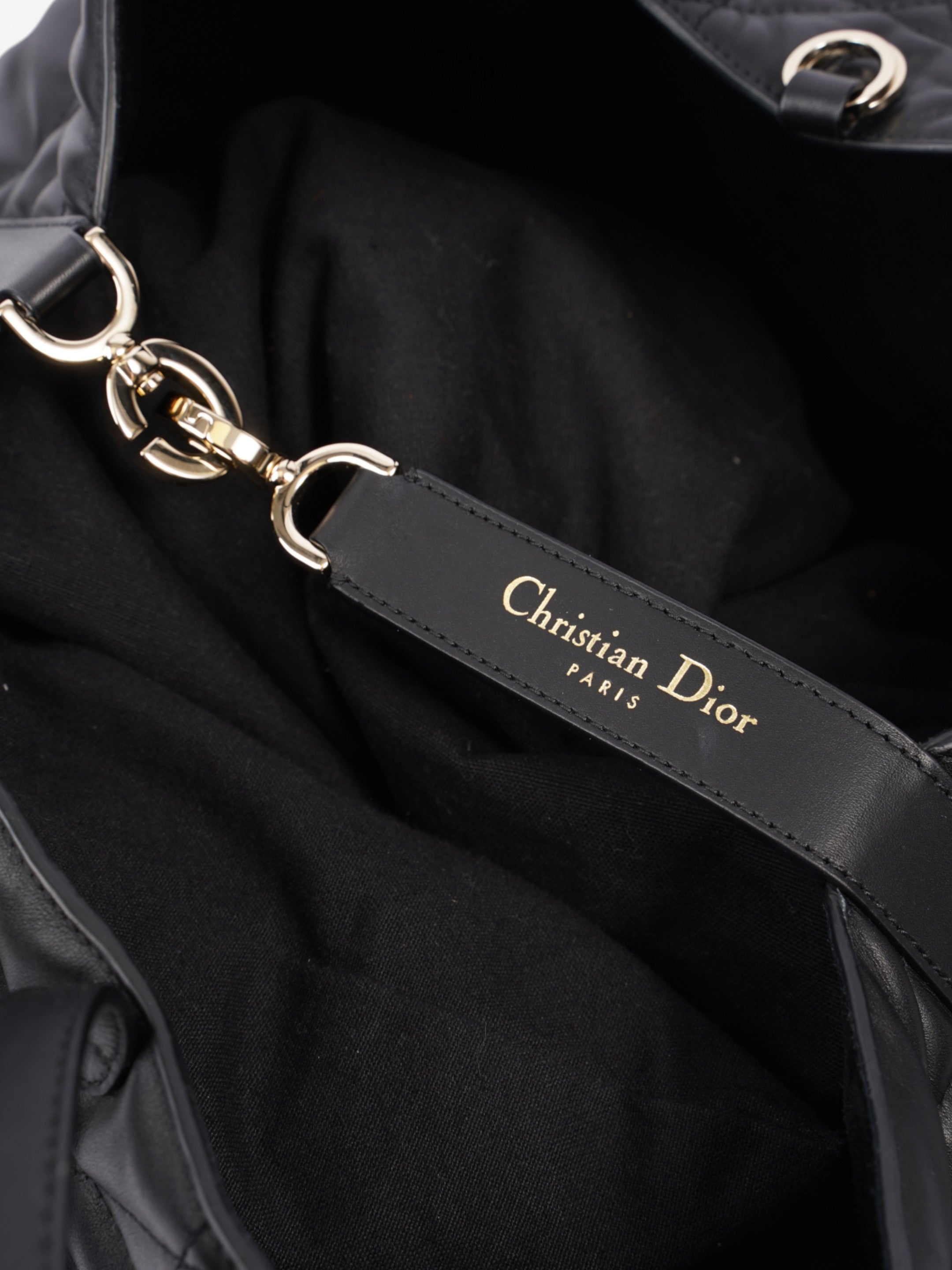 Christian Dior Toujours Black Leather Large