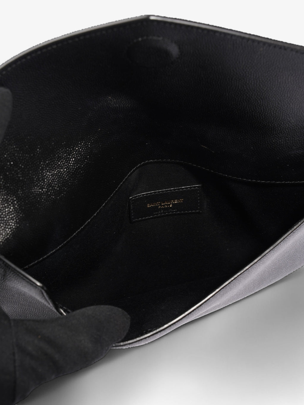 Saint Laurent Uptown Clutch Black Leather