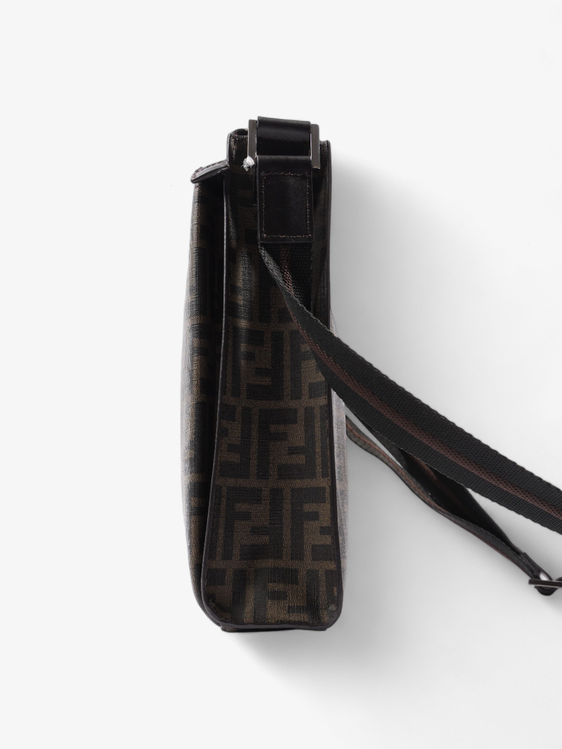 Fendi Zucca Shoulder Bag Brown Canvas