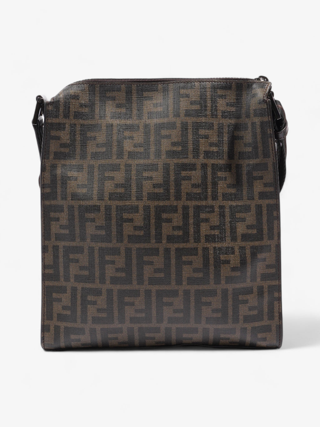 Fendi Zucca Shoulder Bag Brown Canvas