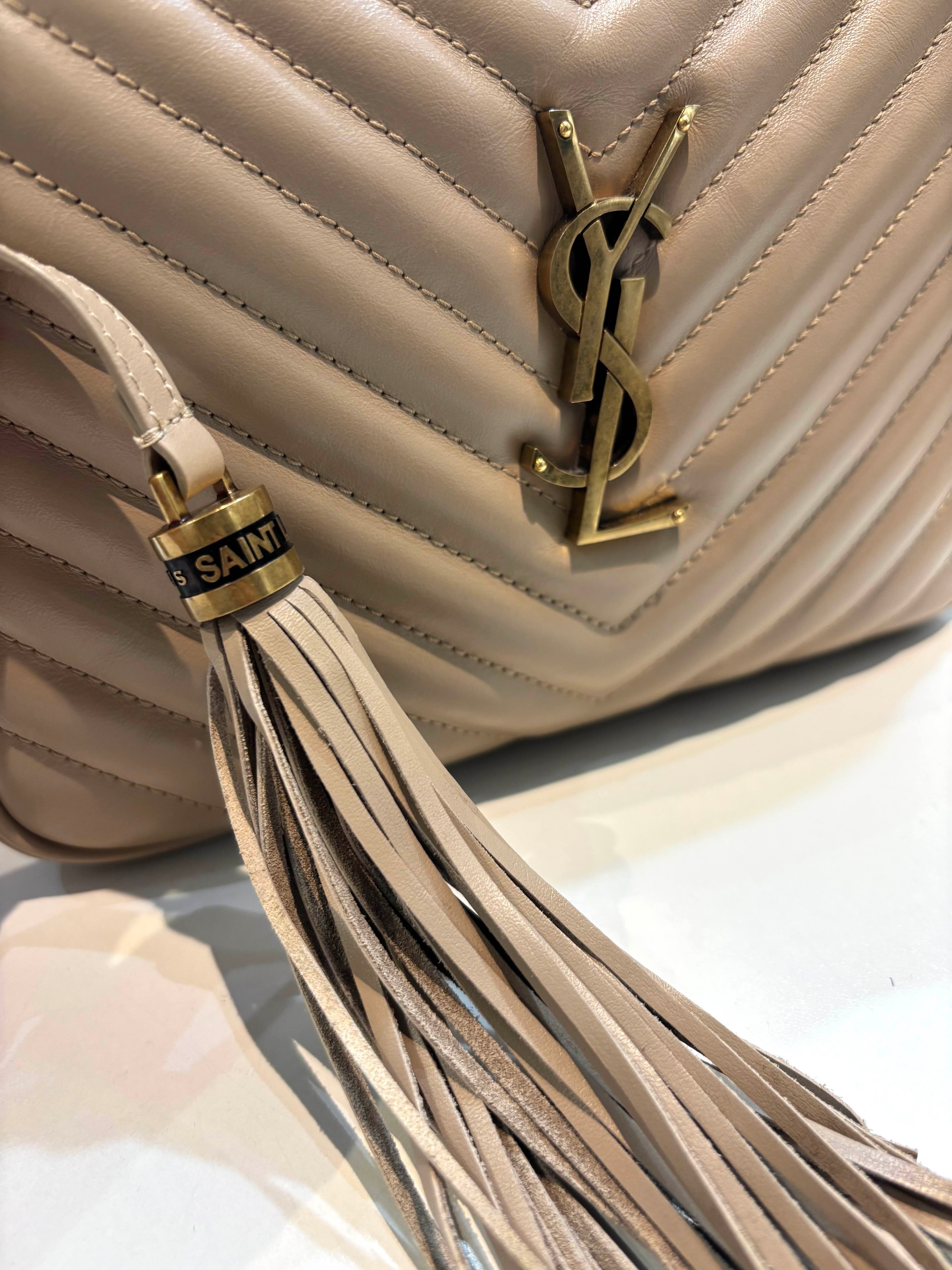 YSL QUILTED CALFSKIN LOU CAMERA CROSSBODY BAG