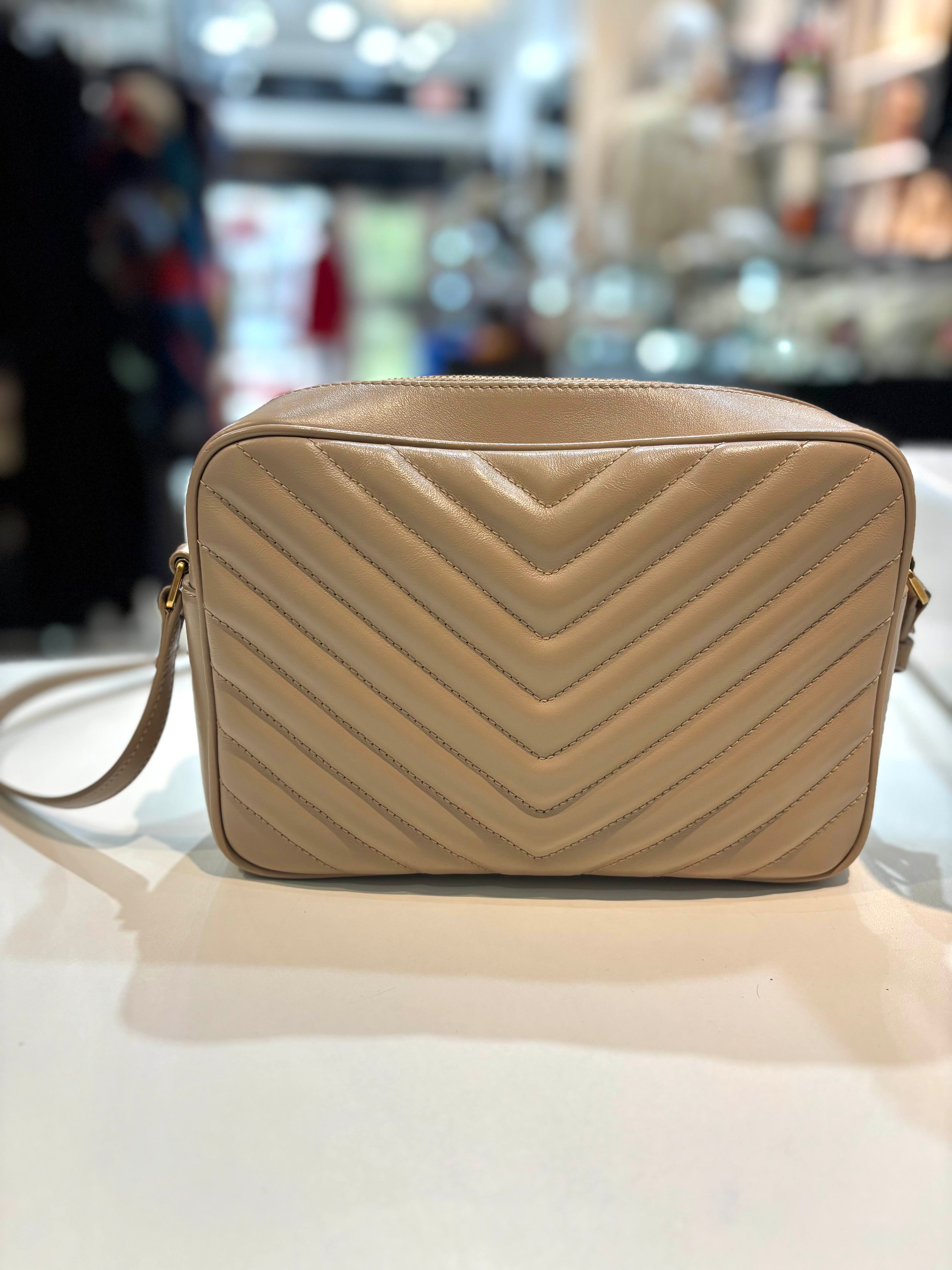 YSL QUILTED CALFSKIN LOU CAMERA CROSSBODY BAG
