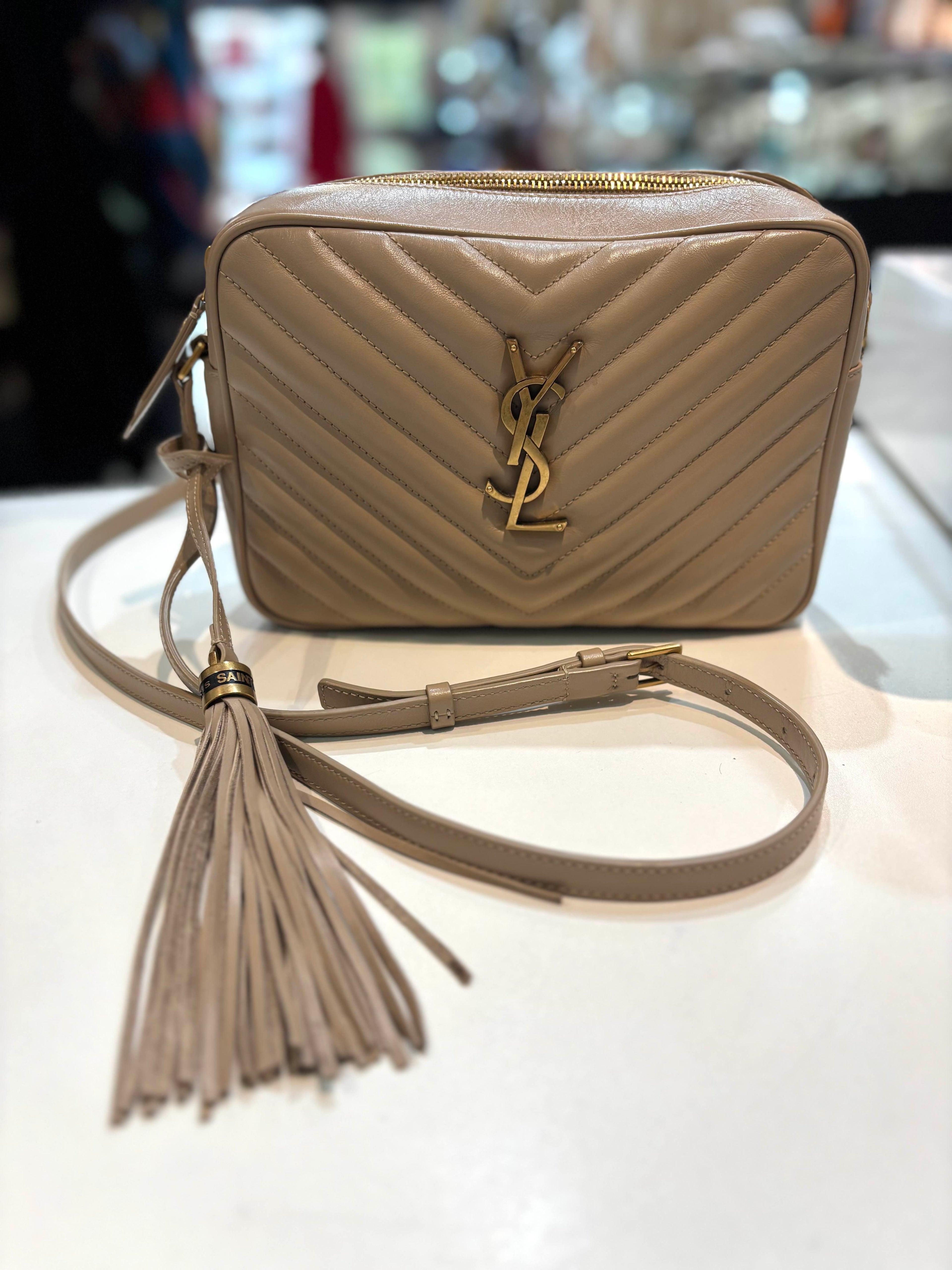 YSL QUILTED CALFSKIN LOU CAMERA CROSSBODY BAG