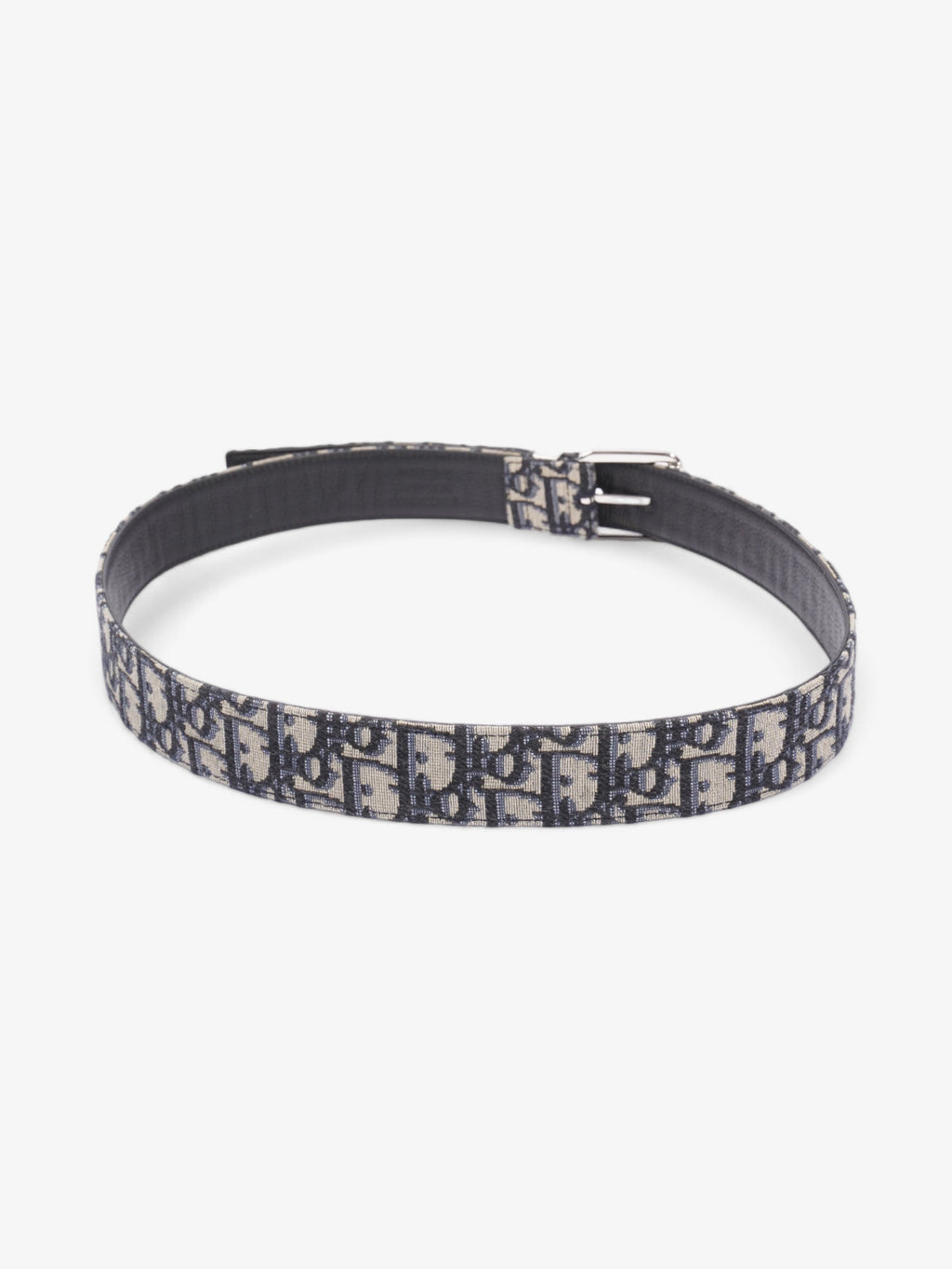 Christian Dior Oblique Belt Beige / Navy Canvas 90cm 36"