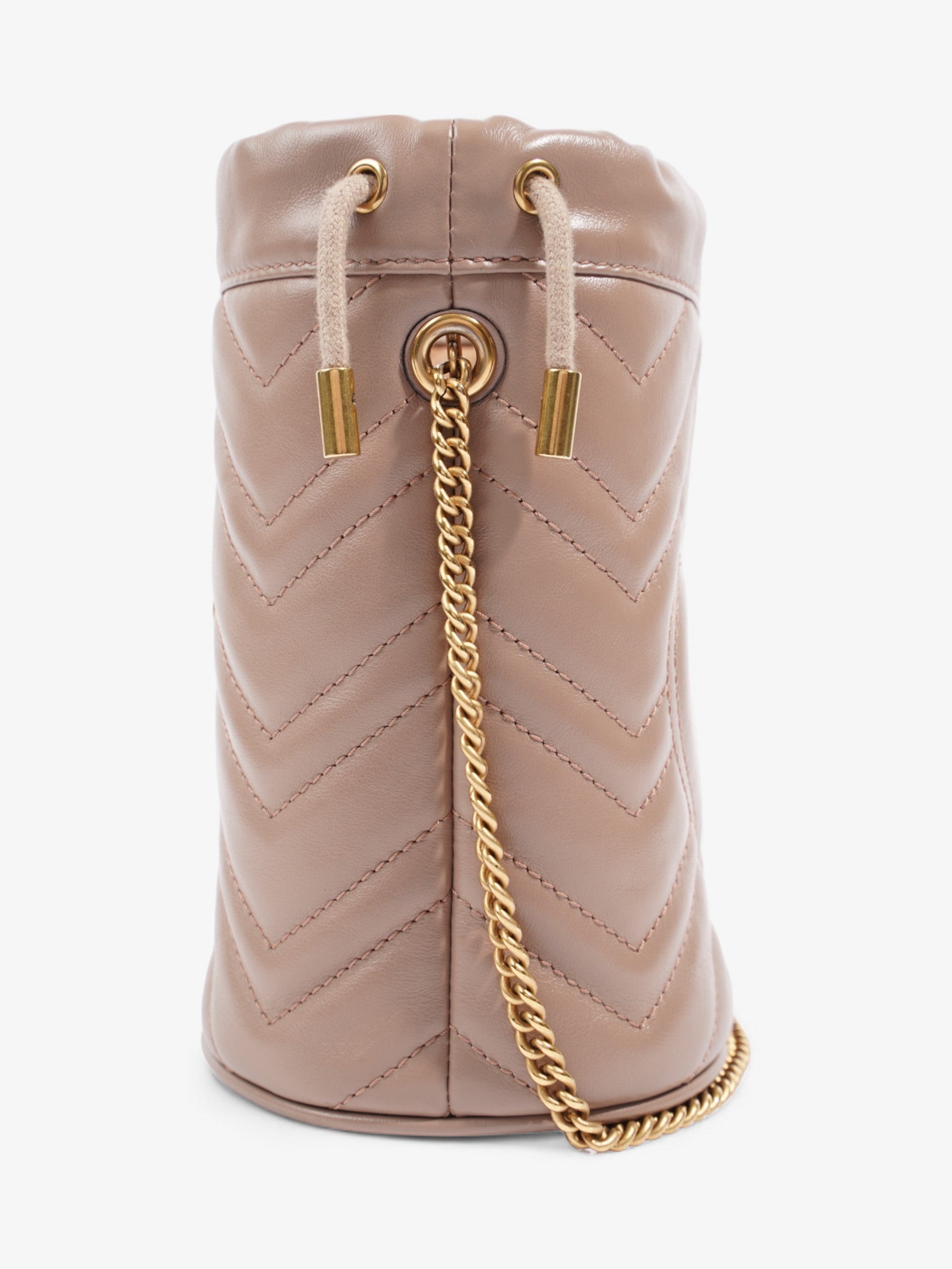 Gucci GG Marmont Bucket Bag Dusty Pink Matelasse Leather Mini