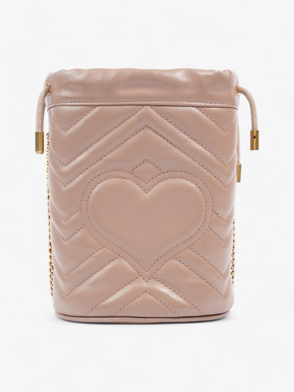 Gucci GG Marmont Bucket Bag Dusty Pink Matelasse Leather Mini