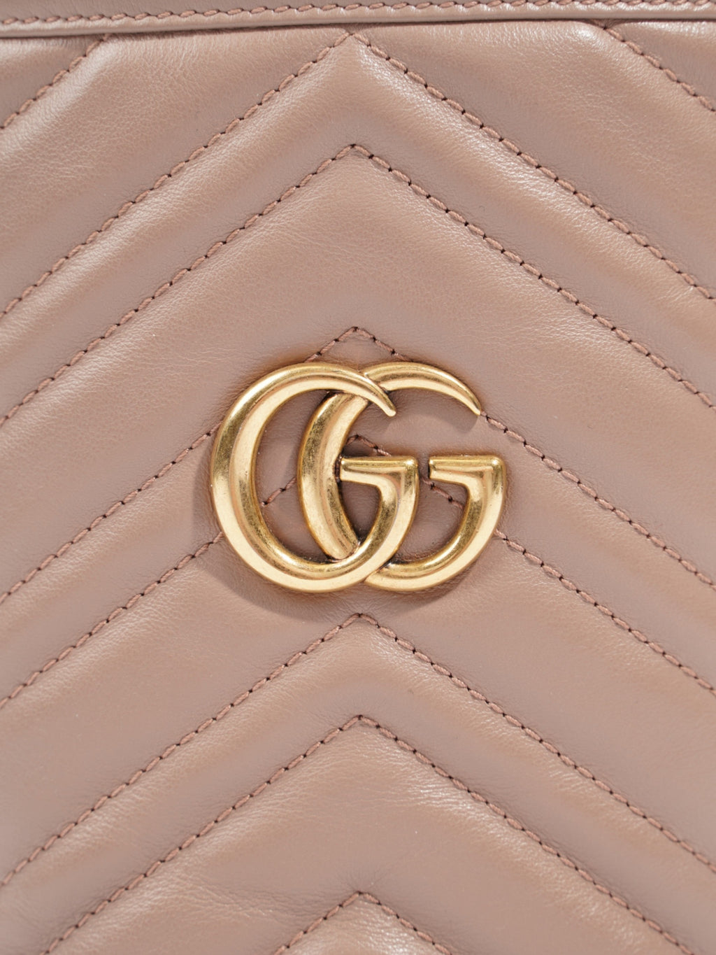 Gucci GG Marmont Bucket Bag Dusty Pink Matelasse Leather Mini