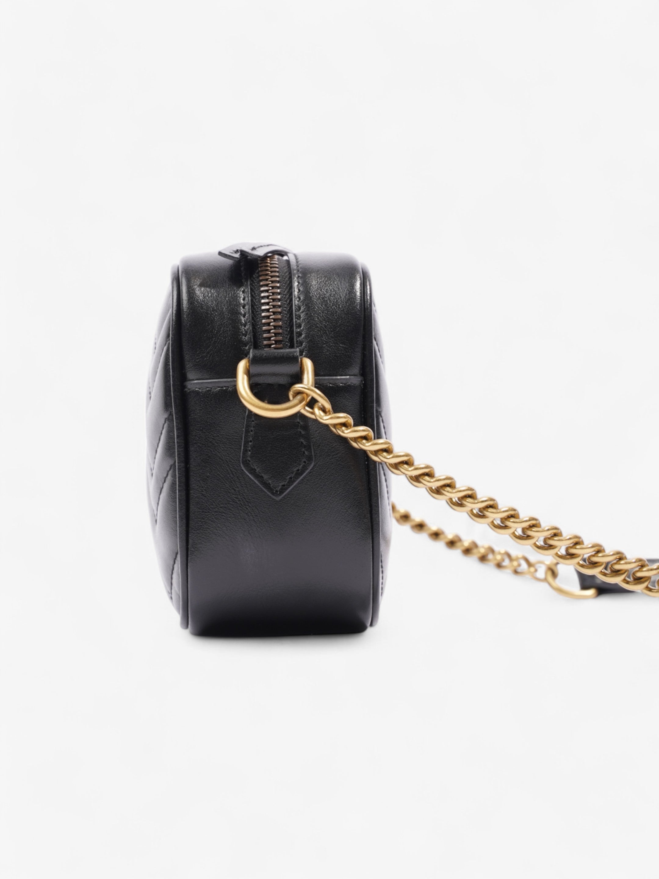 Gucci GG Marmont Black Matelasse Leather Mini