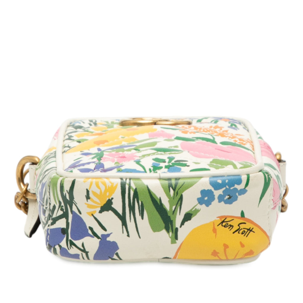 x Ken Scott Horsebit 1955 Top Handle Bag Printed Leather Mini
