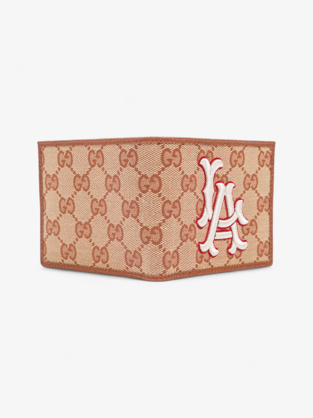 Gucci LA Dodgers Bi-Fold Wallet Beige / Brown Canvas