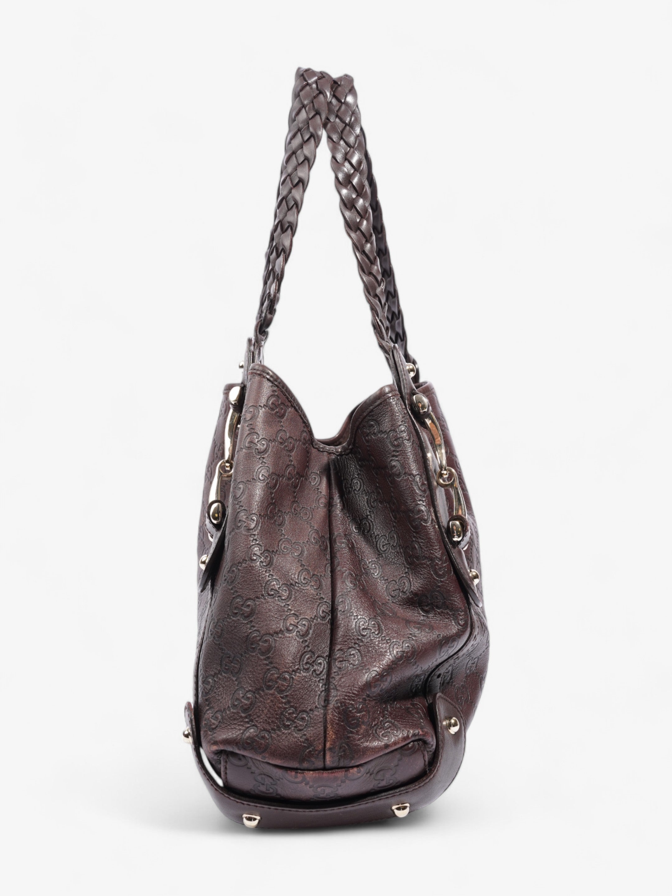 Gucci Pelham Dark Brown Guccissima Leather Medium