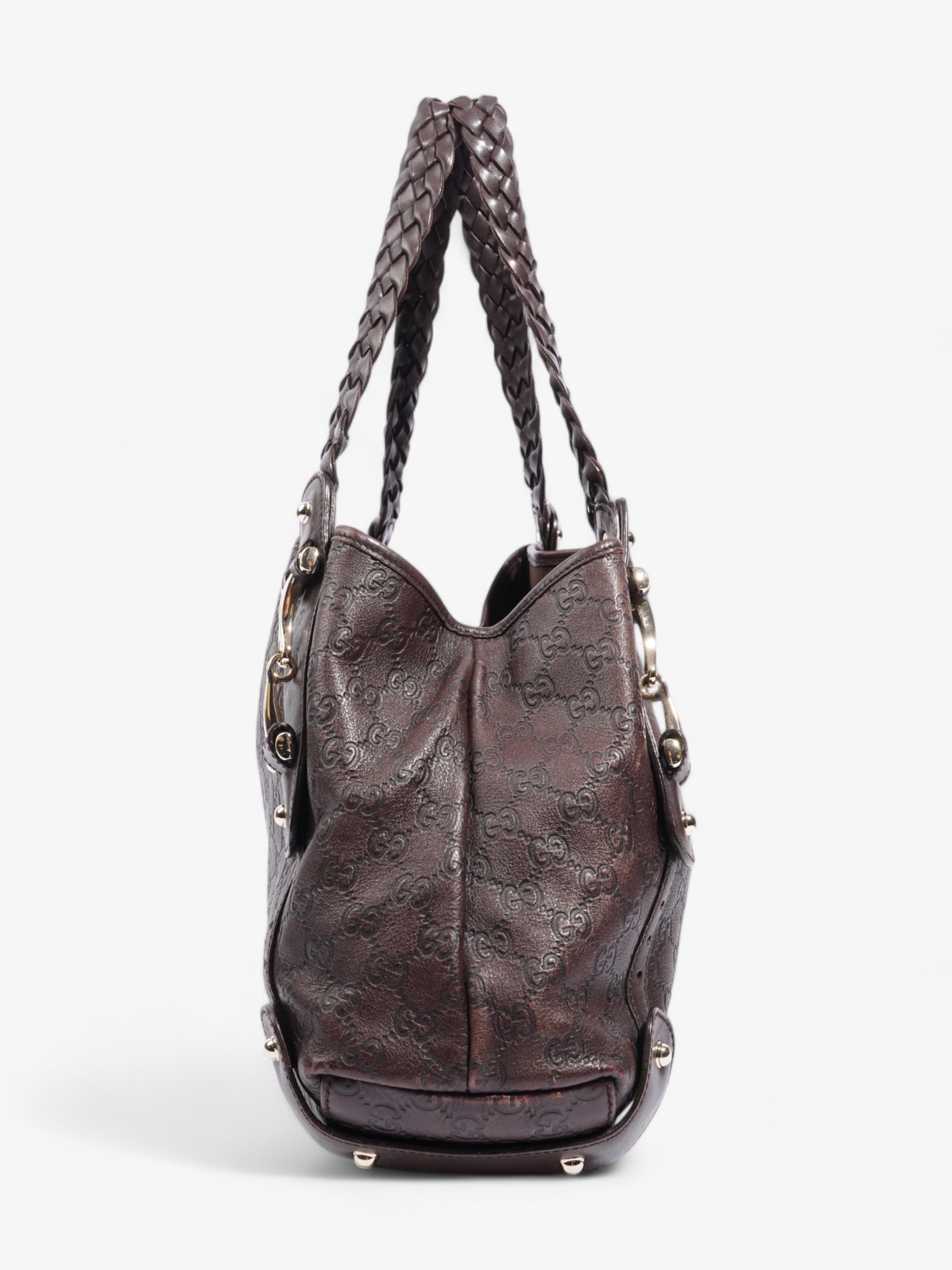 Gucci Pelham Dark Brown Guccissima Leather Medium