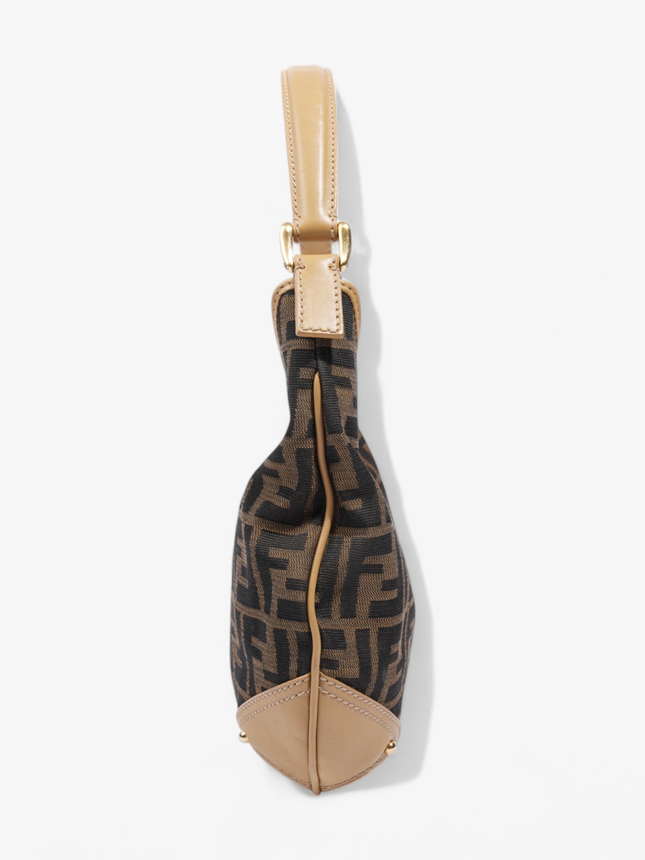 Fendi Zucca Hobo Tobacco / Brown / Beige Canvas Small