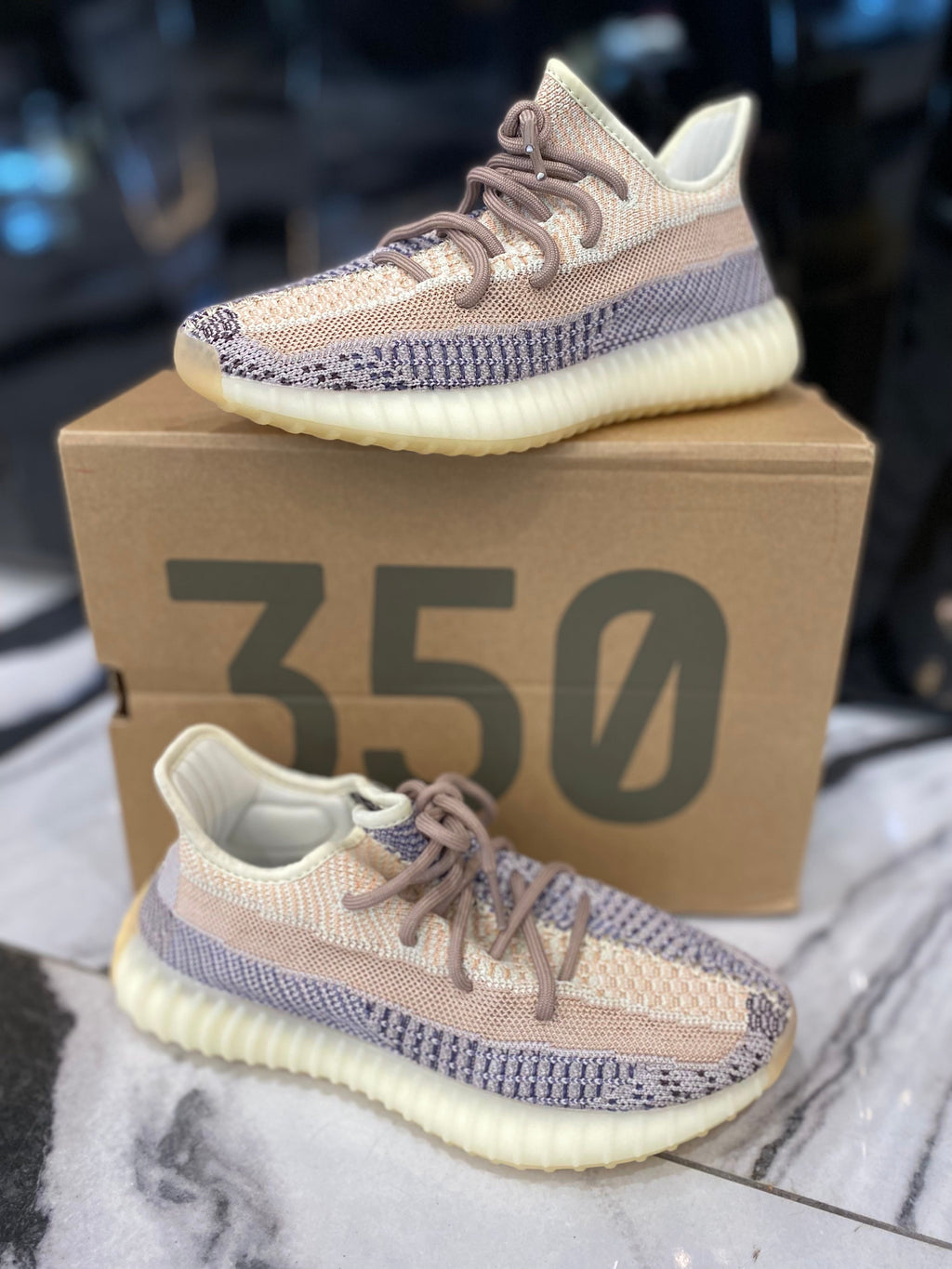ADIDAS YEEZY BOOST 350 V2 SNEAKERS ASH PEARL