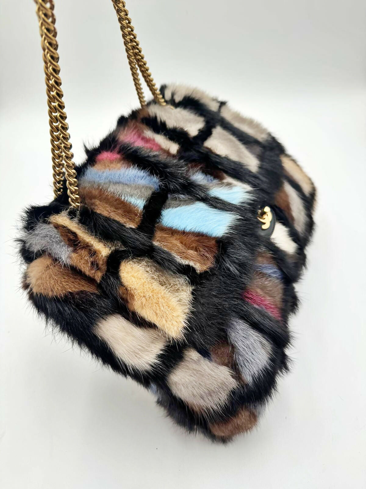 Chanel Vintage 2001 Mink Fur Maxi Flap Bag