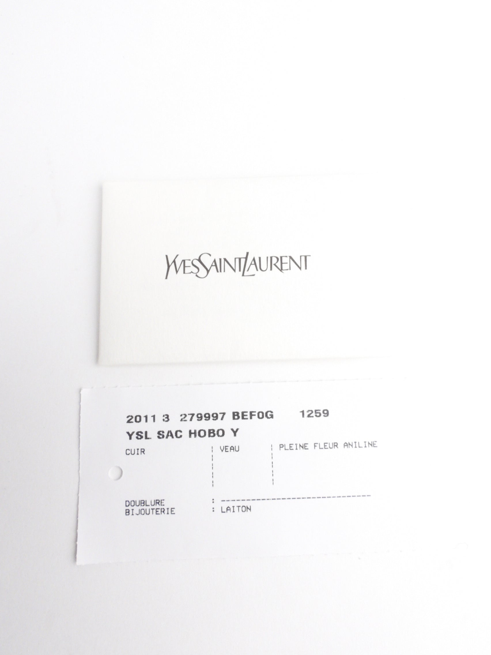 Yves Saint Laurent Khaki Green Leather Hobo Bag