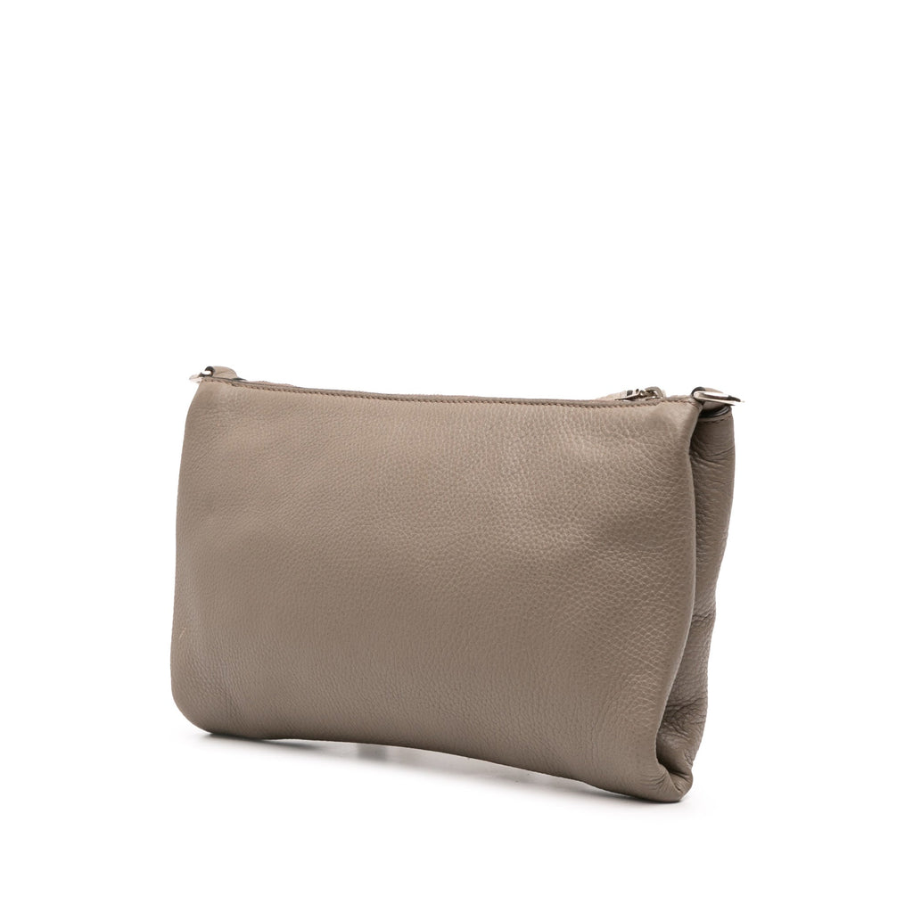 Flat Zip Crossbody Bag Vitello Daino Mini