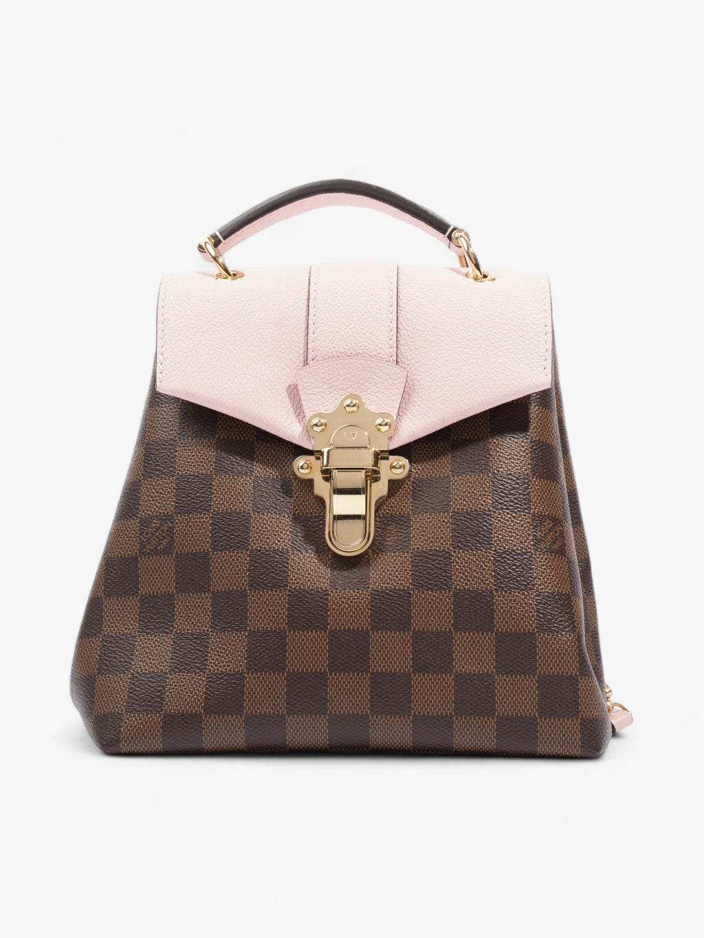 Louis Vuitton Clapton Backpack Damier Ebene / Pink Coated Canvas