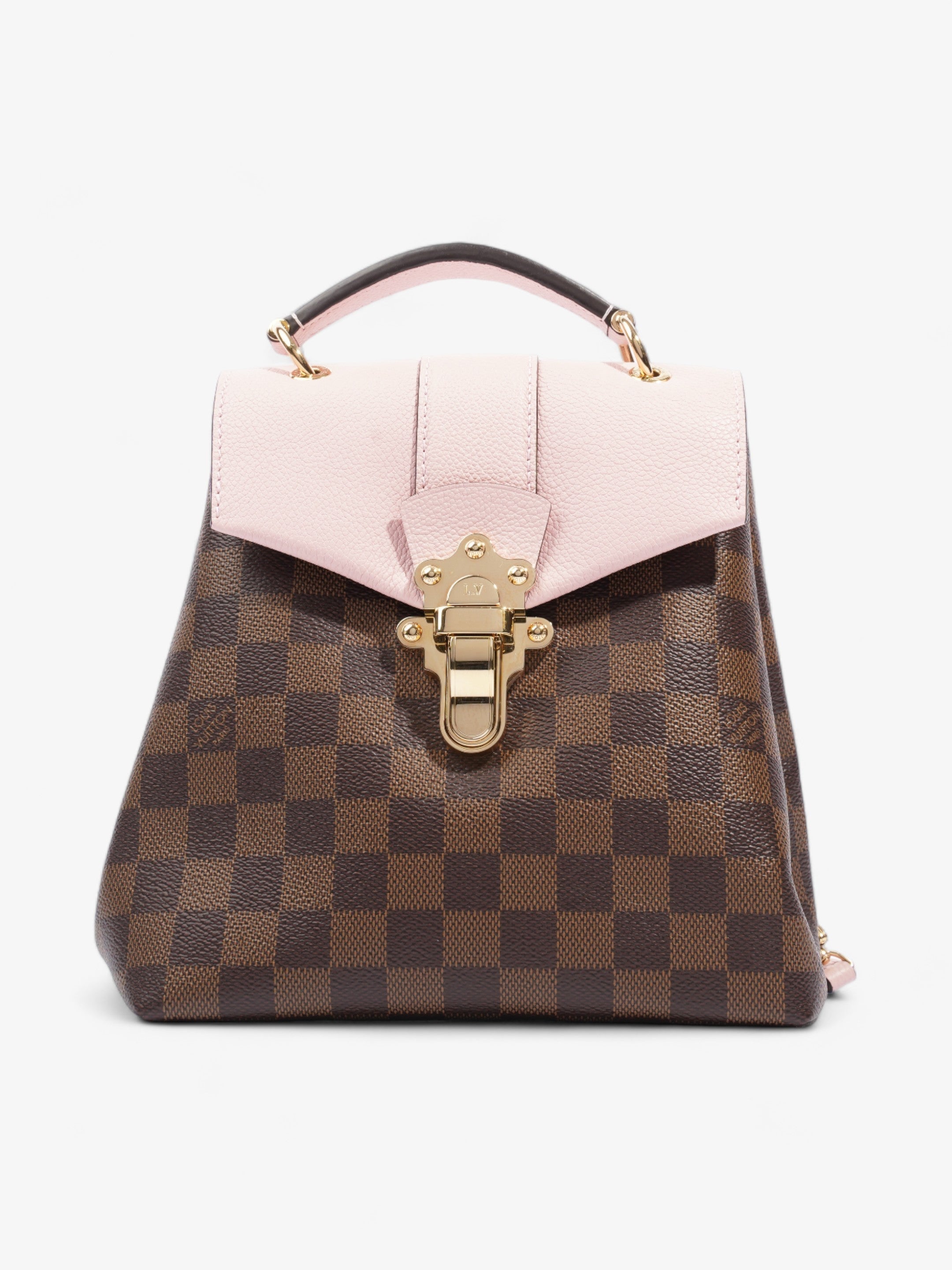 Louis Vuitton Clapton Backpack Damier Ebene / Pink Coated Canvas