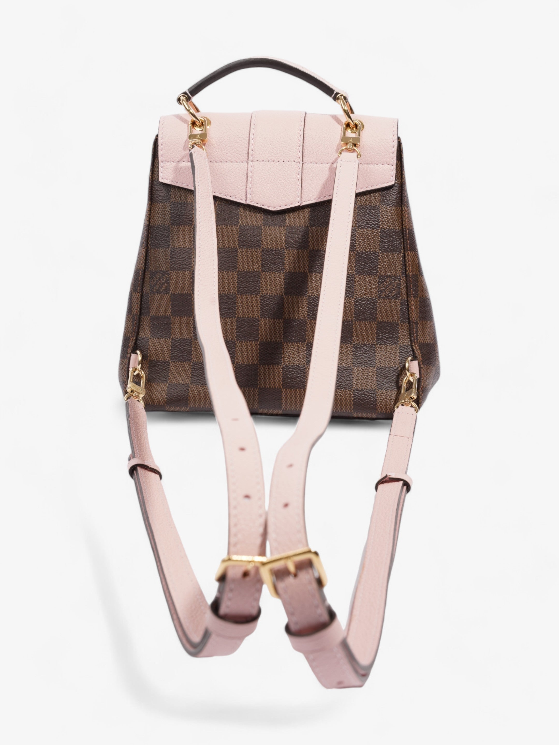 Louis Vuitton Clapton Backpack Damier Ebene / Pink Coated Canvas