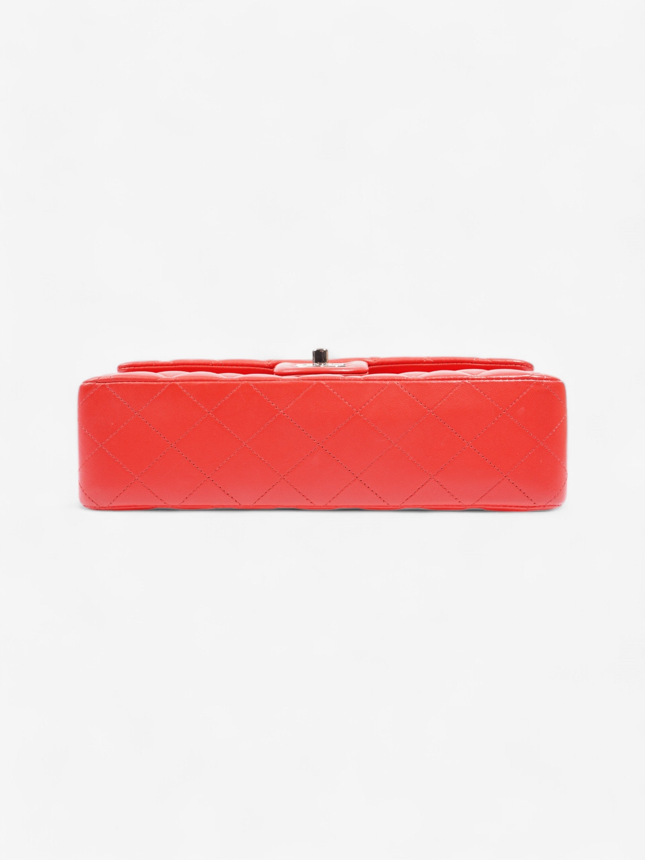 Chanel Classic Double Flap Red Lambskin Leather Medium