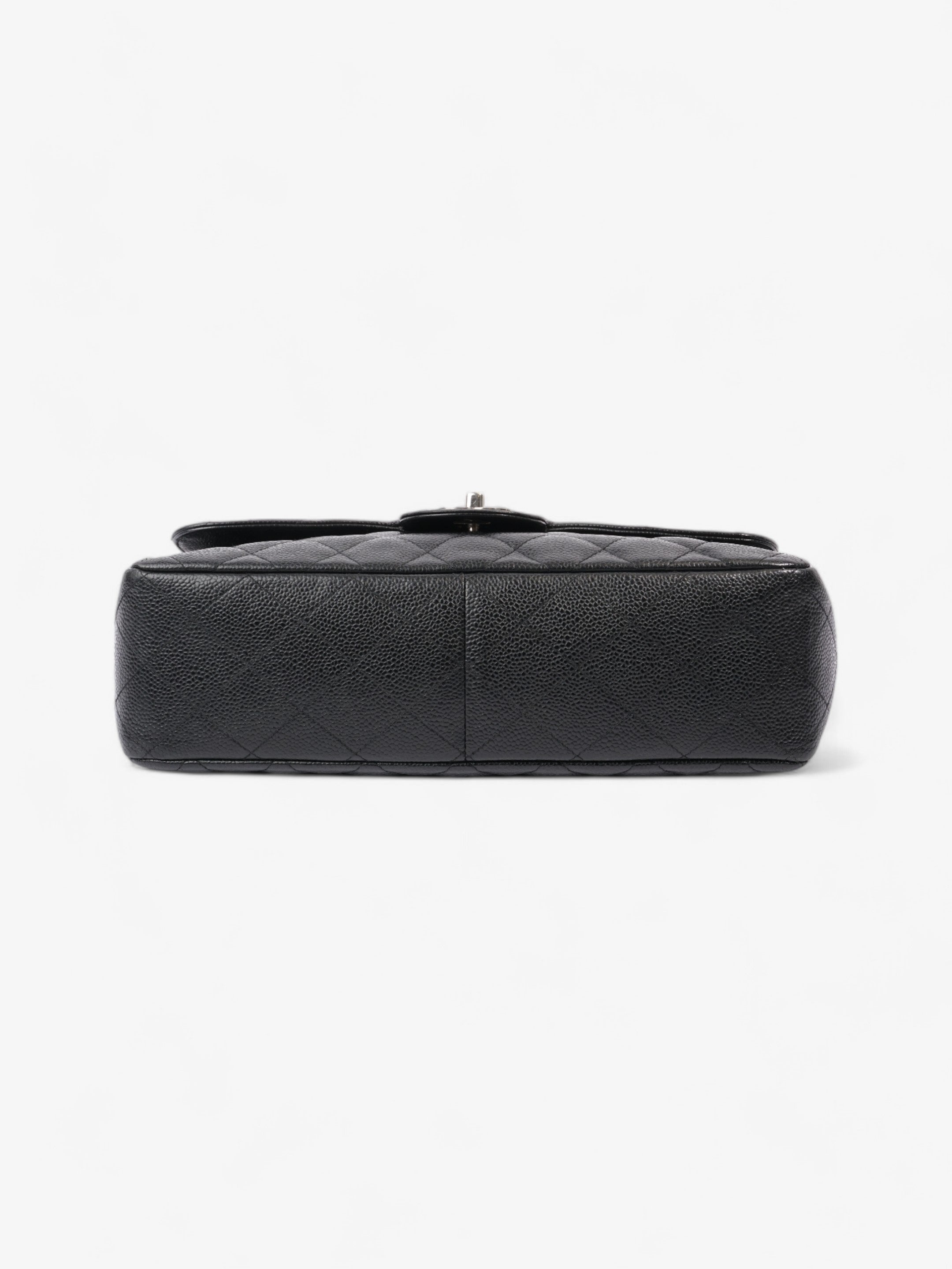 Chanel Classic Single Flap Black Caviar Leather Jumbo
