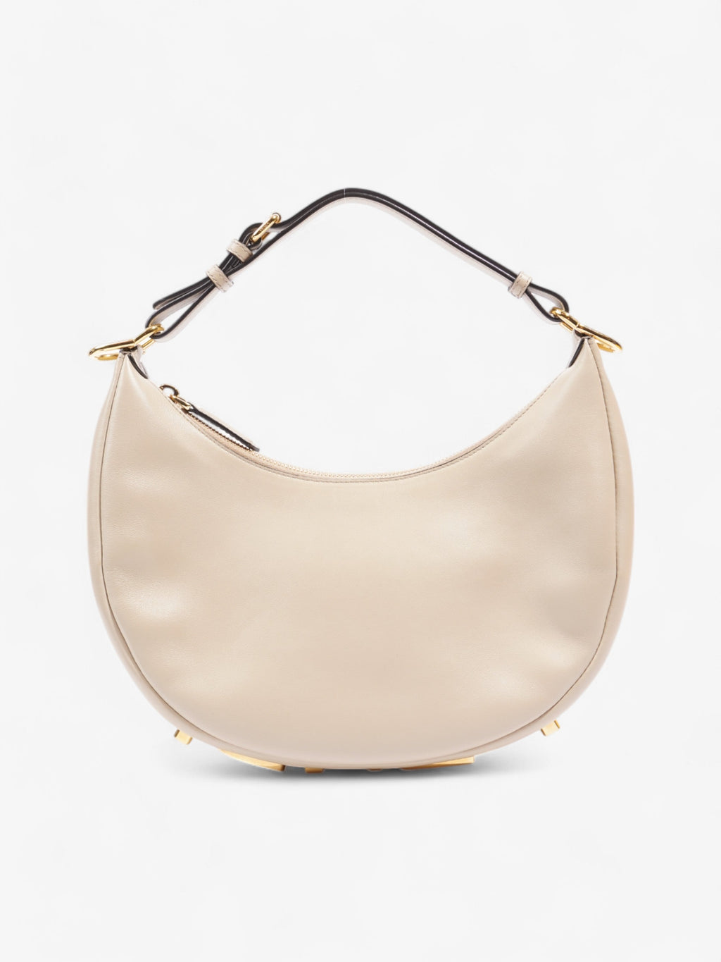Fendi Fendigraphy Dove Grey Calfskin Leather Small
