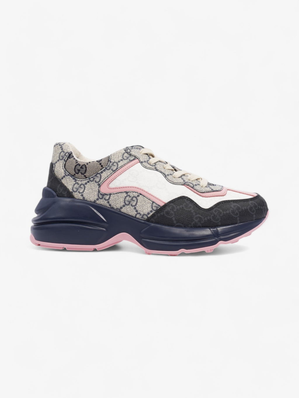 Gucci Rhyton GG Supreme / Navy Blue / White Canvas EU 37.5 UK 4.5