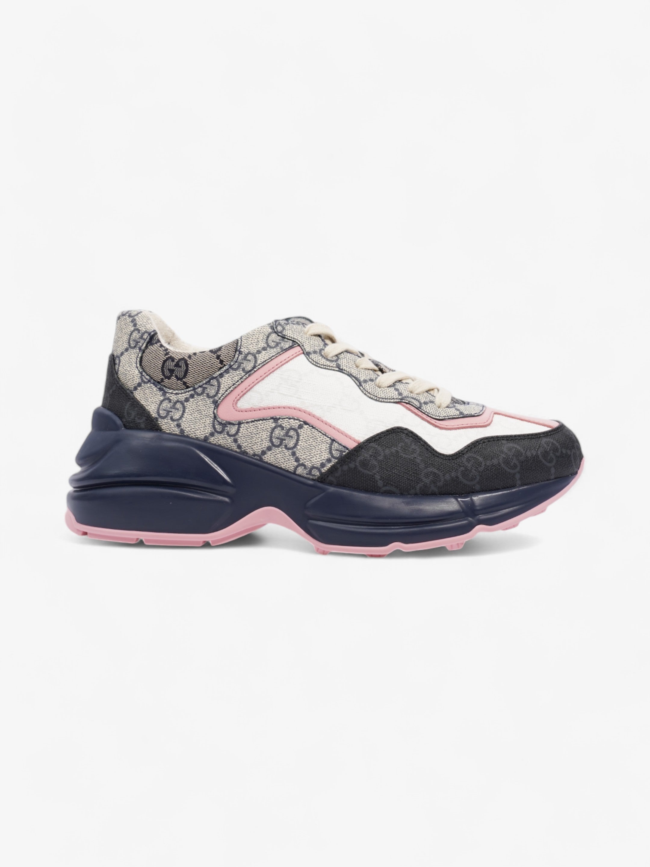 Gucci Rhyton GG Supreme / Navy Blue / White Canvas EU 37.5 UK 4.5