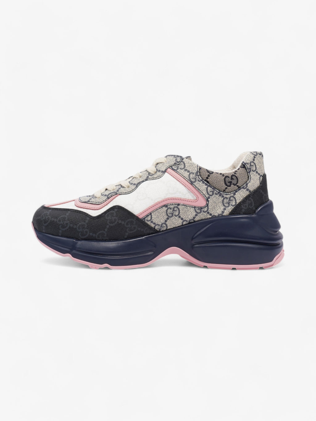 Gucci Rhyton GG Supreme / Navy Blue / White Canvas EU 37.5 UK 4.5