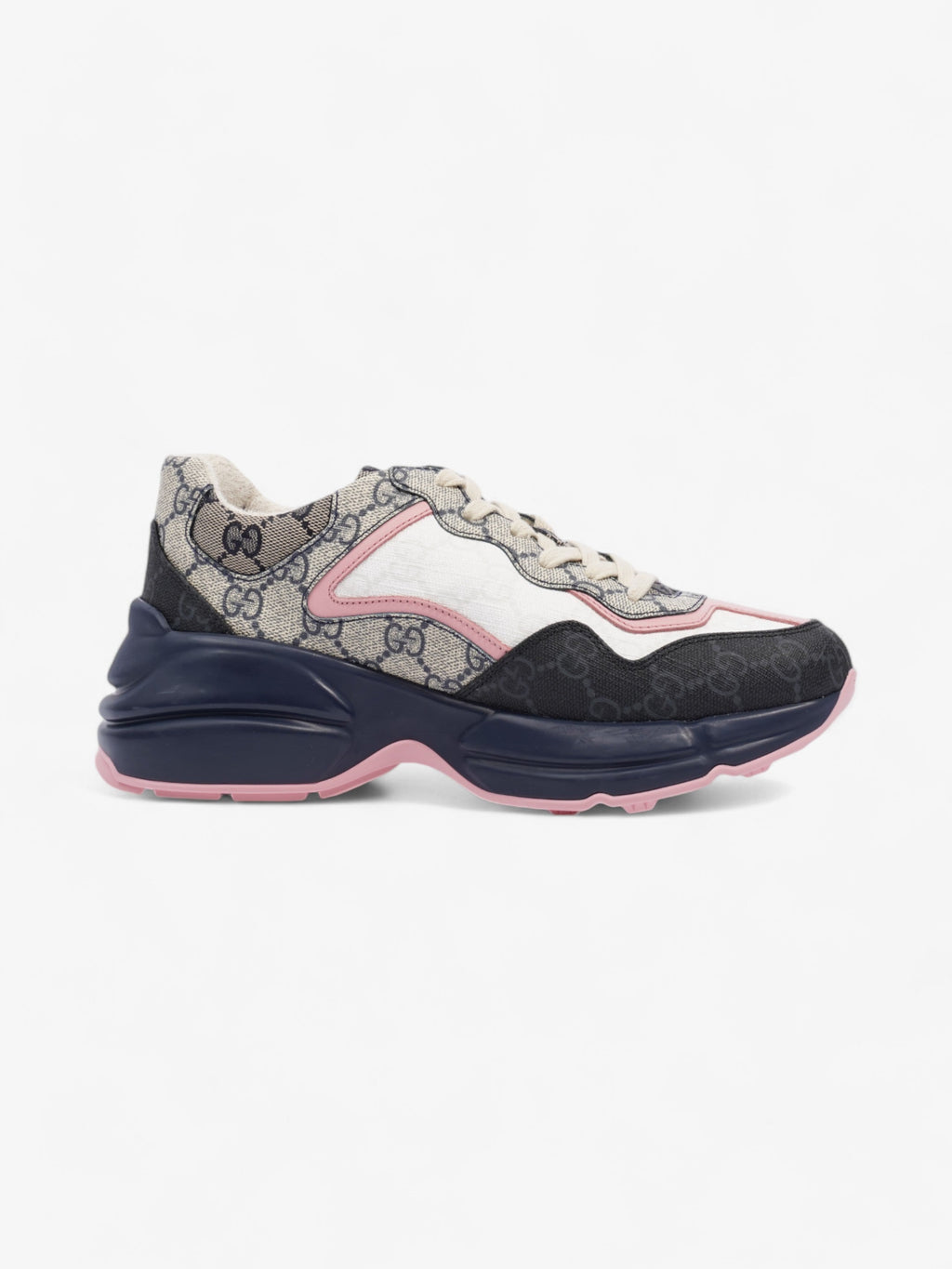 Gucci Rhyton GG Supreme / Navy Blue / White Canvas EU 37.5 UK 4.5