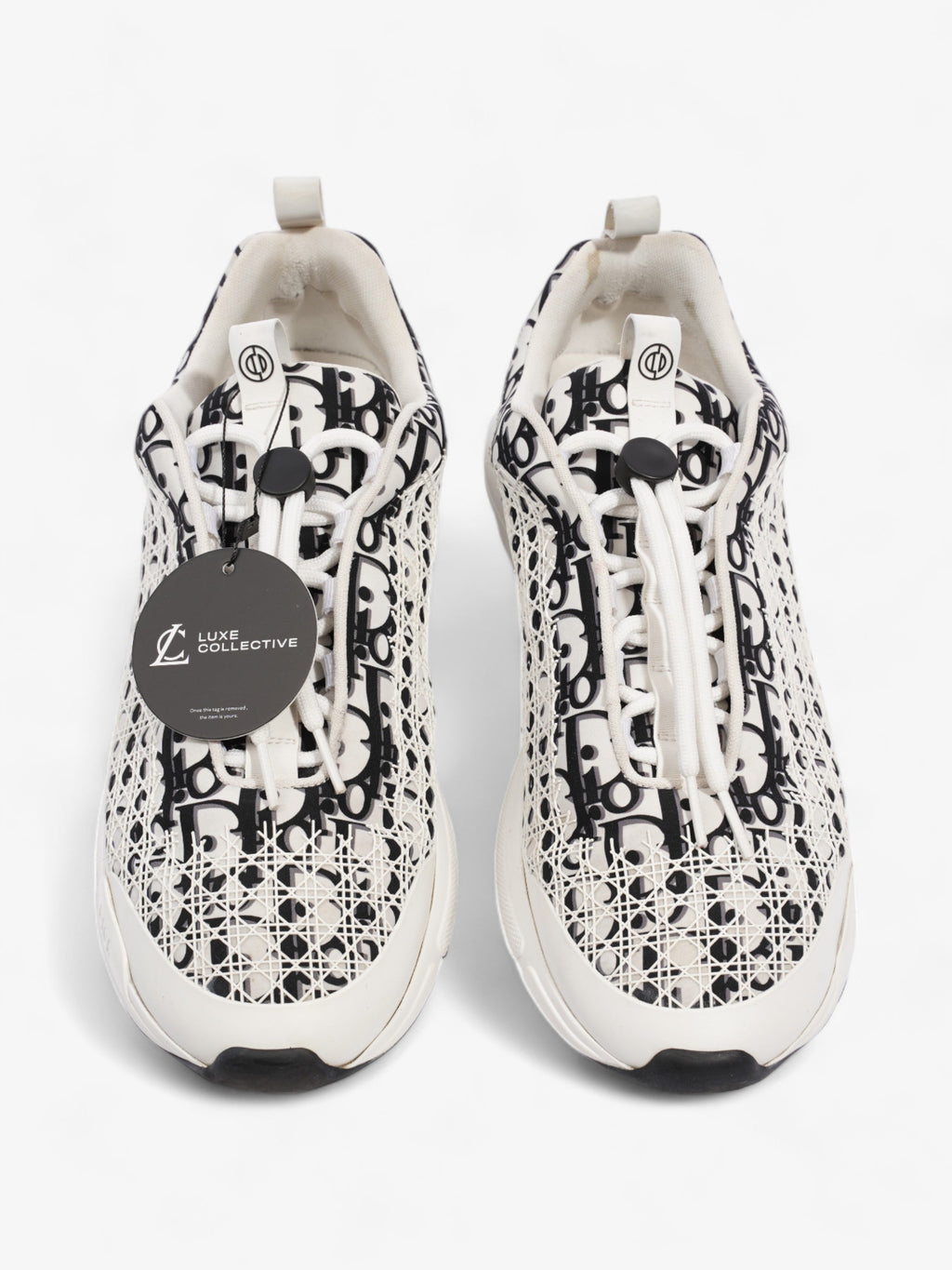 Christian Dior B24 White / Black Oblique Technical Fabric EU 45.5 UK 11