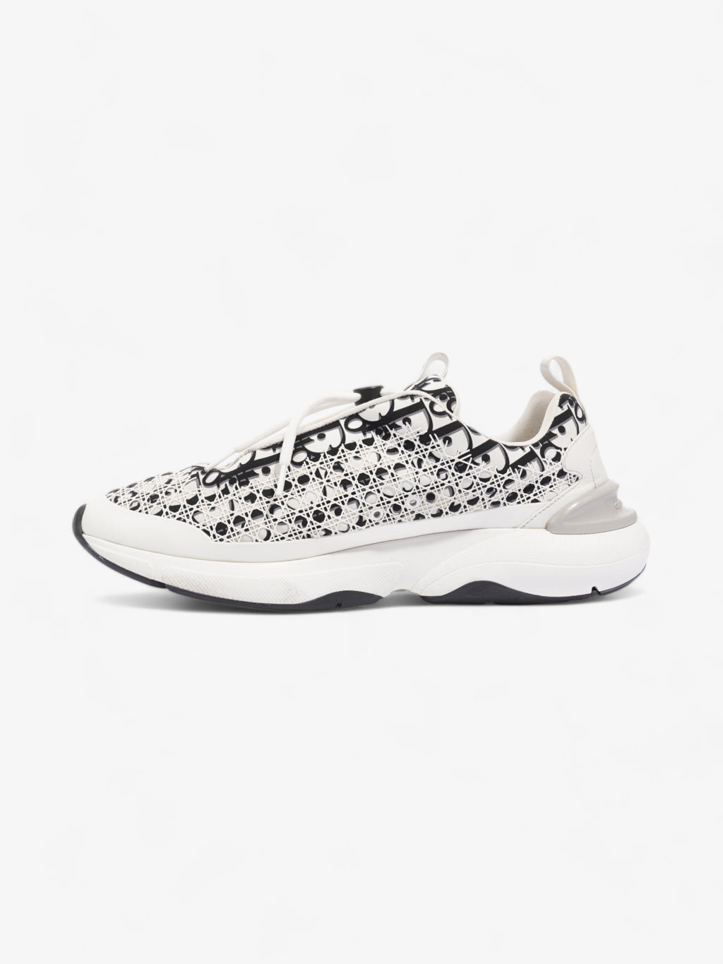 Christian Dior B24 White / Black Oblique Technical Fabric EU 45.5 UK 11