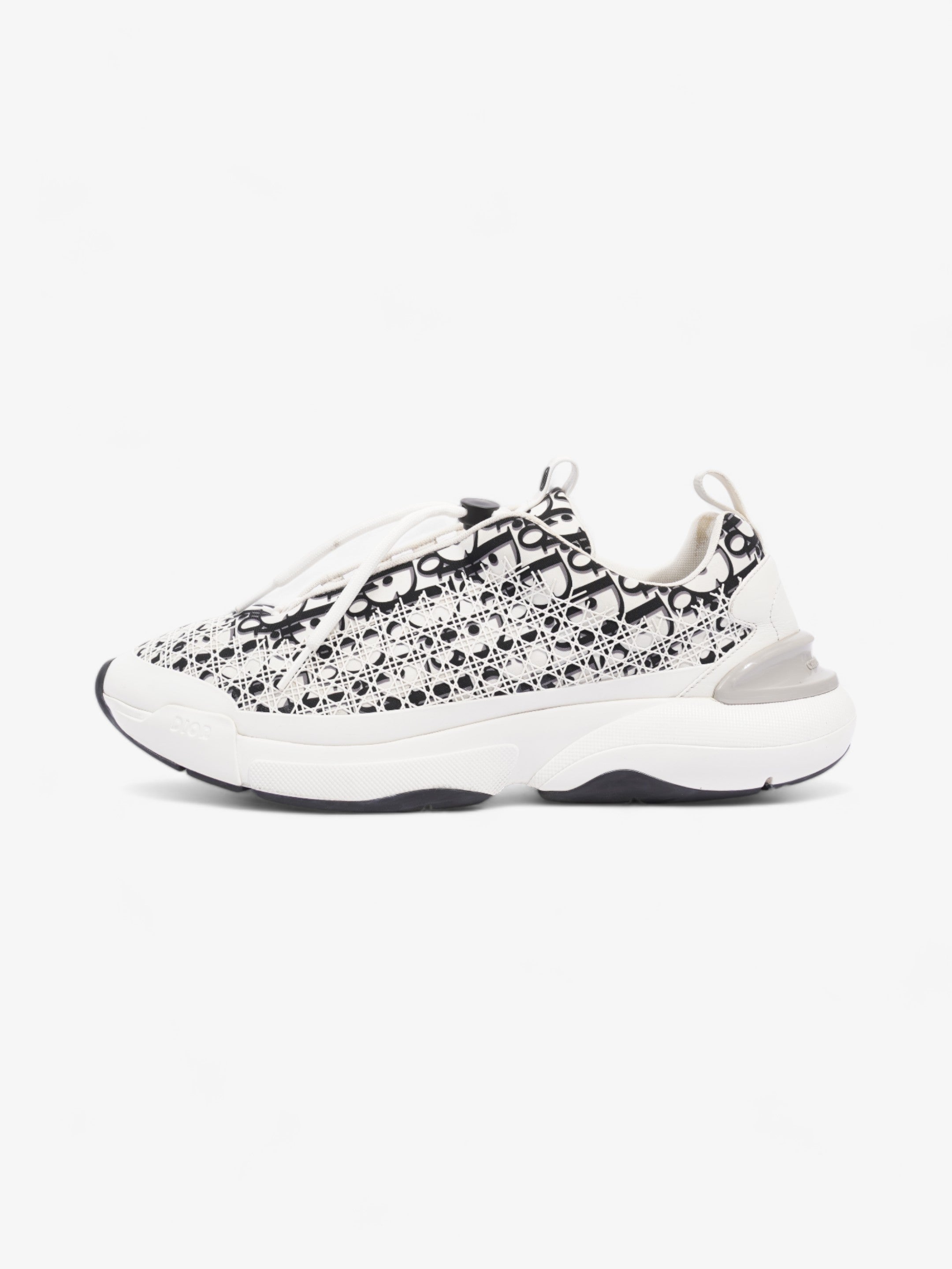 Christian Dior B24 White / Black Oblique Technical Fabric EU 45.5 UK 11