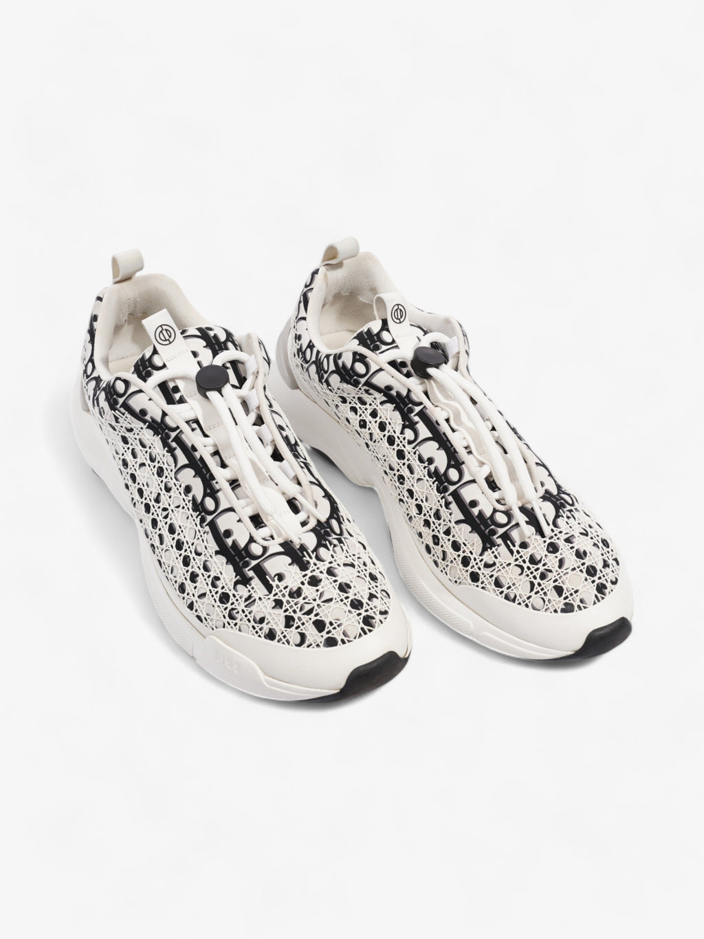 Christian Dior B24 White / Black Oblique Technical Fabric EU 45.5 UK 11