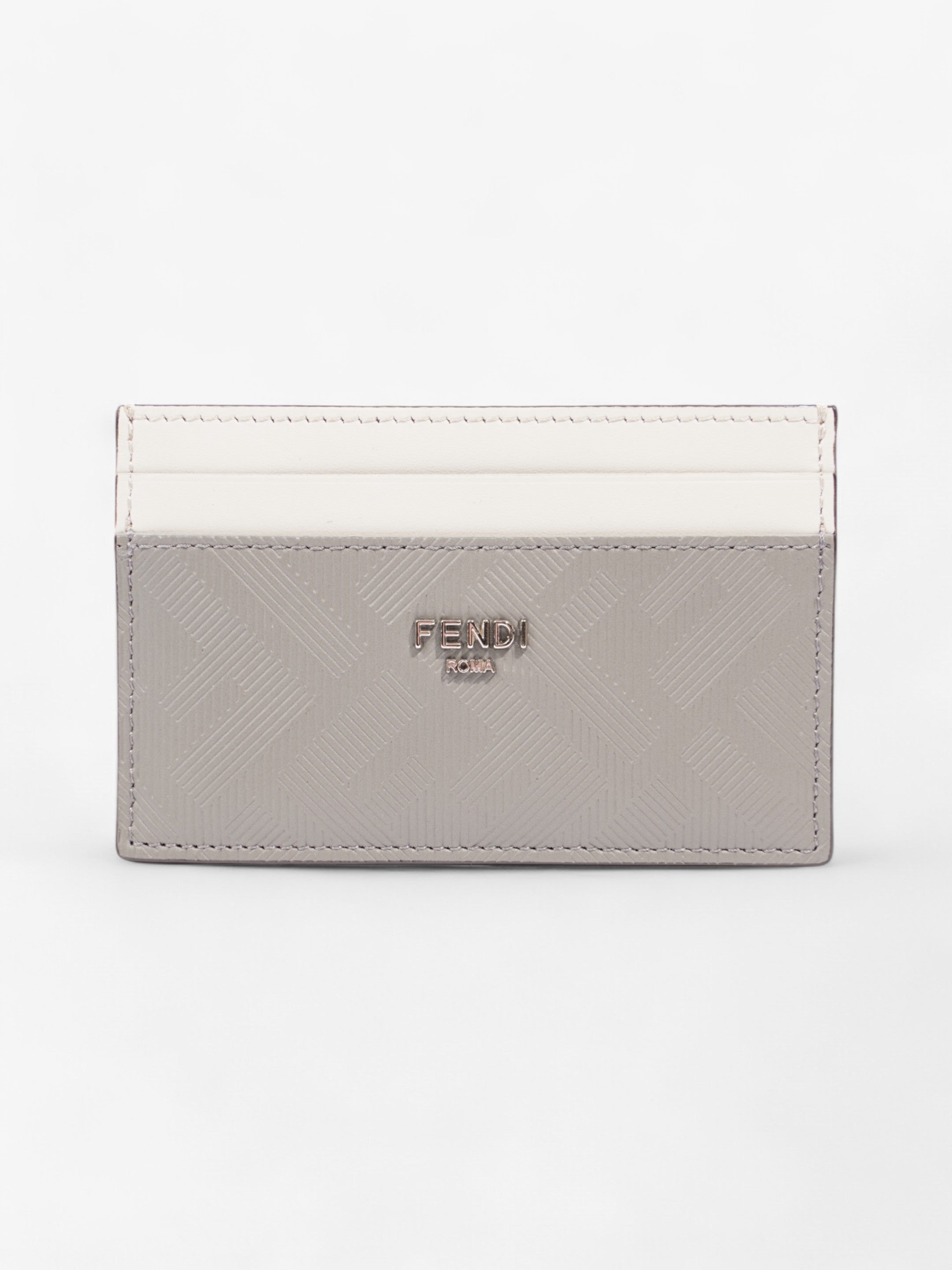 Fendi Shadow  Holder Grey / Off White Leather