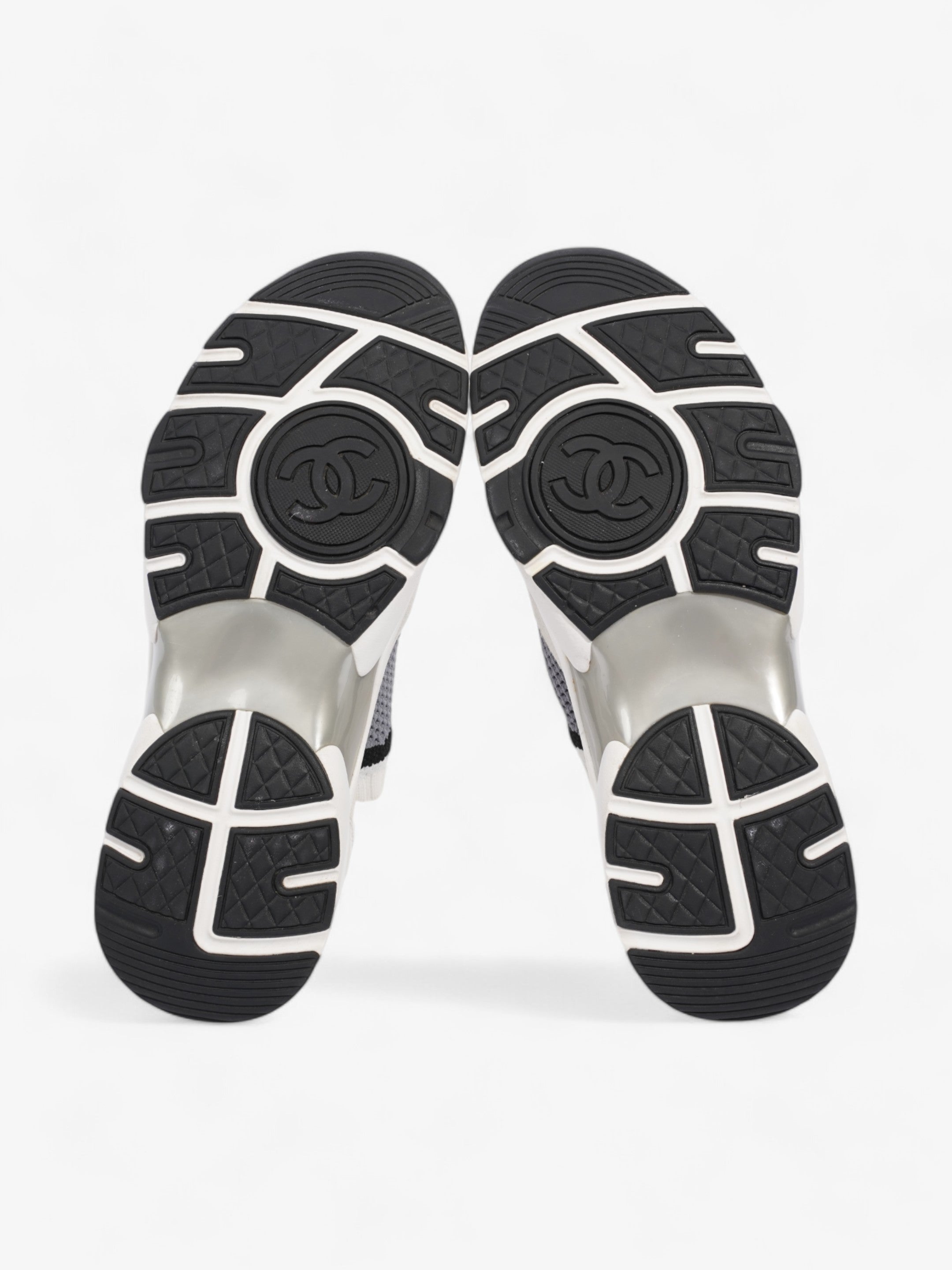 Chanel CC Logo Runners White  / Grey / Black Mesh EU 38 UK 5