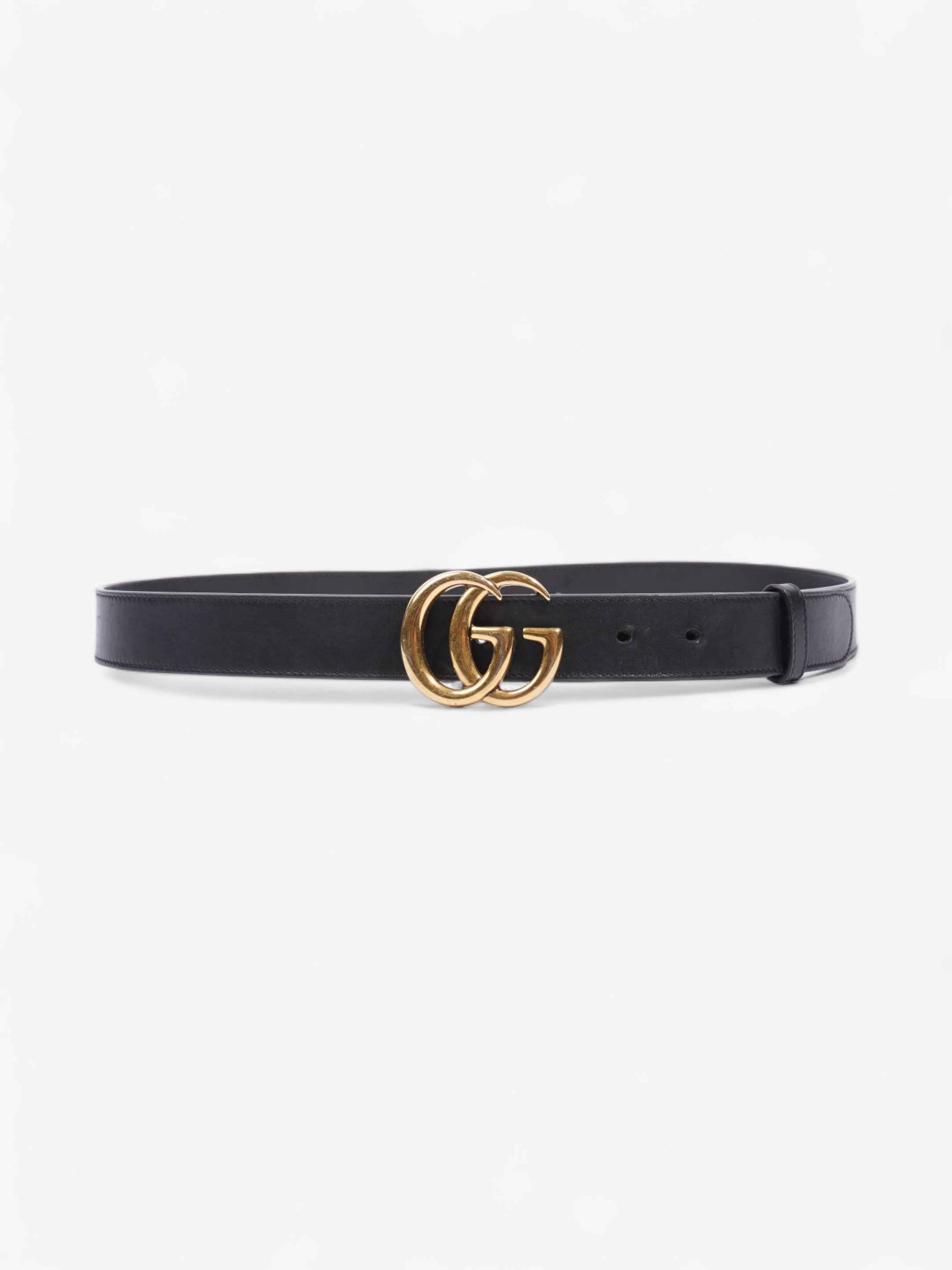 Gucci Double G Belt Black Leather 90cm 36"
