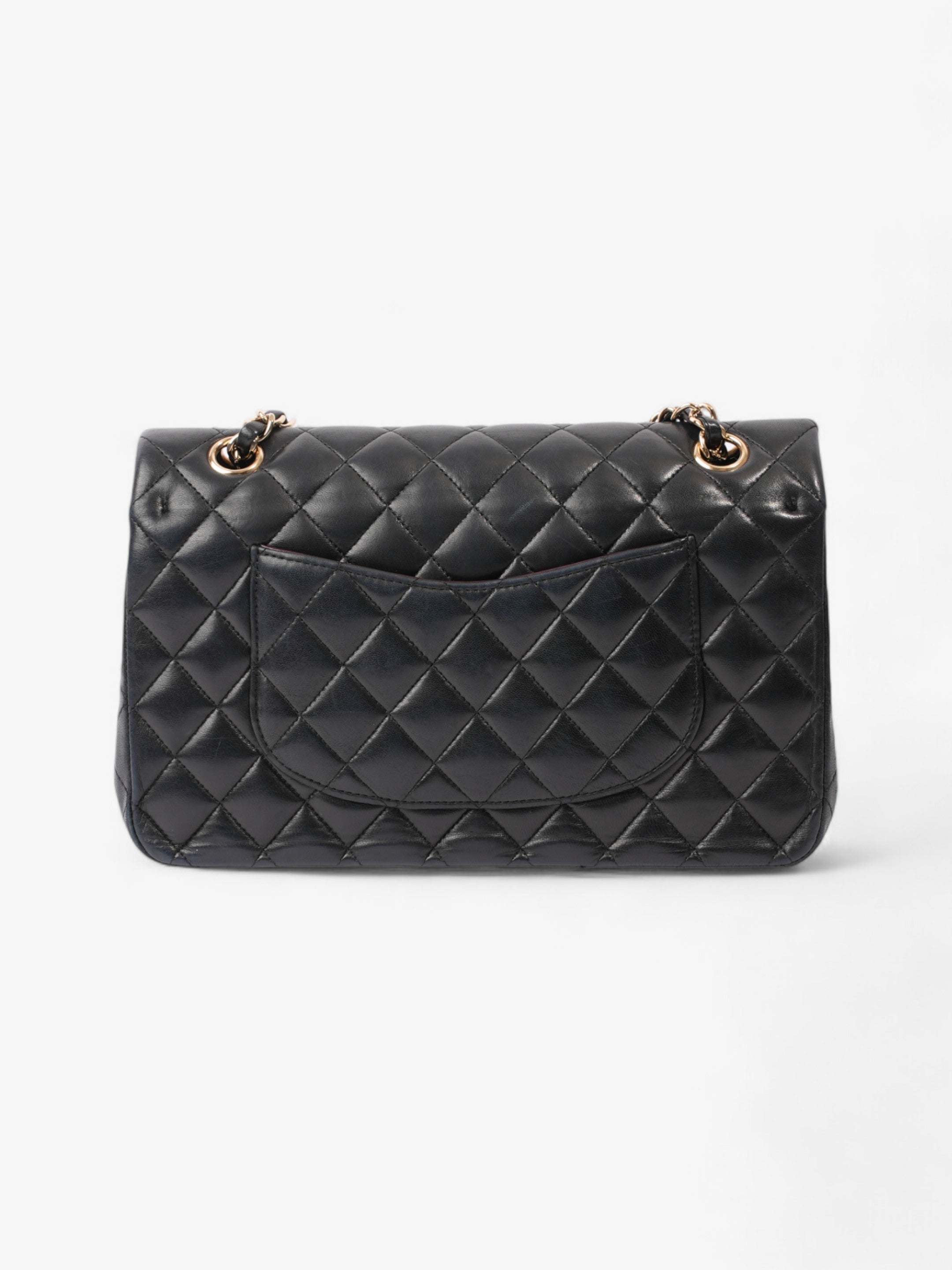 Chanel Classic Double Flap Black Lambskin Leather Medium