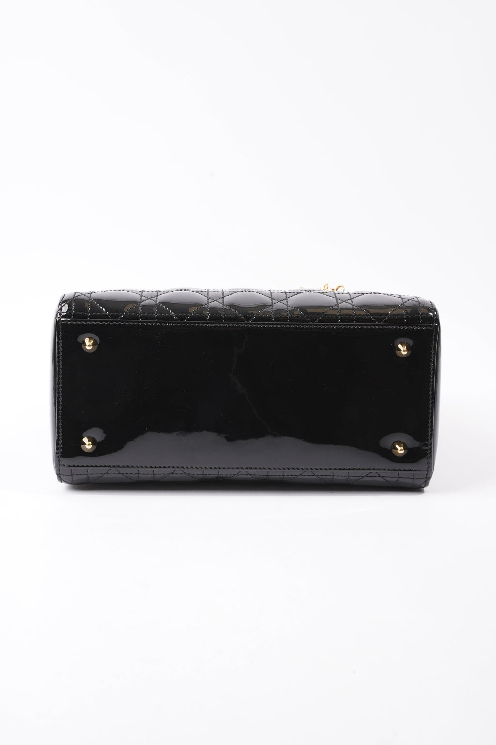 Lady Dior Black Patent Leather Medium