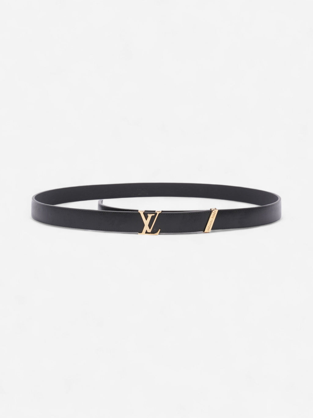 Louis Vuitton LV Initials Belt Black / Gold Leather 85cm / 34"