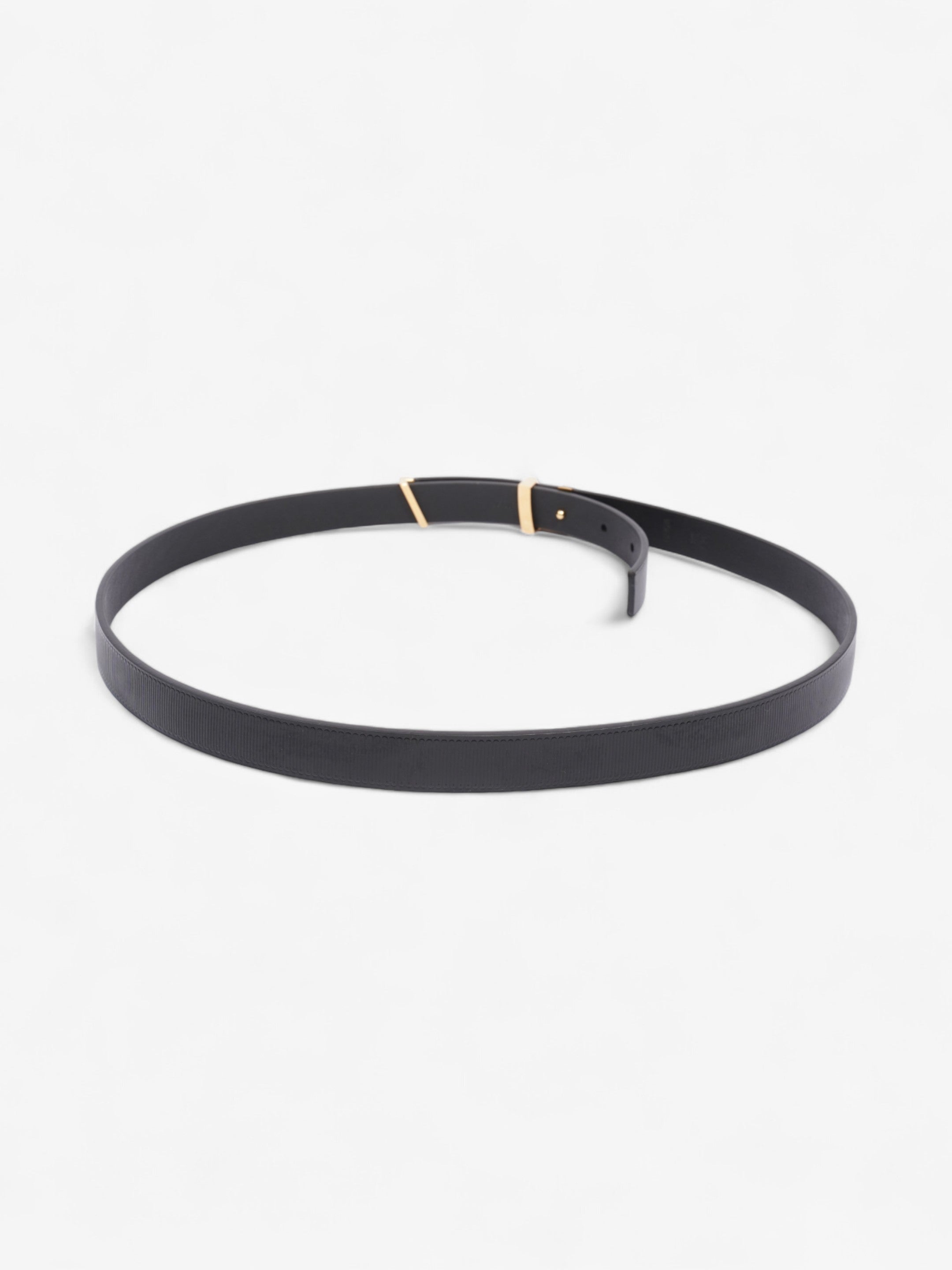 Louis Vuitton LV Initials Belt Black / Gold Leather 85cm / 34"