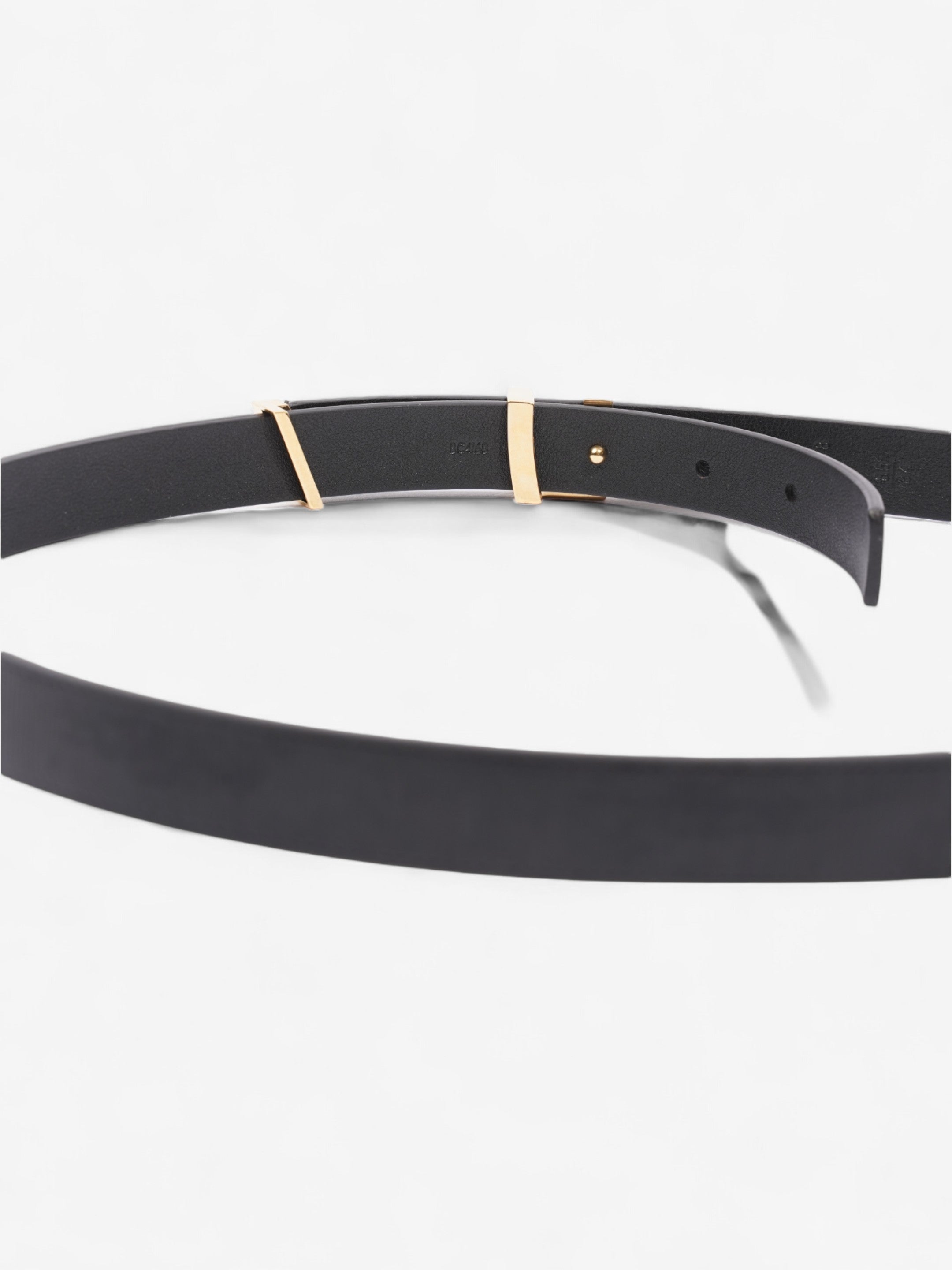 Louis Vuitton LV Initials Belt Black / Gold Leather 85cm / 34"
