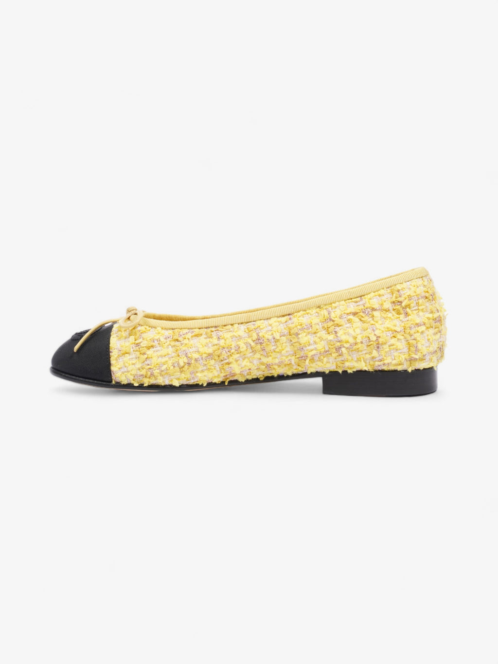 Chanel CC Ballerina Pumps Yellow / Black Mesh EU 36 UK 3