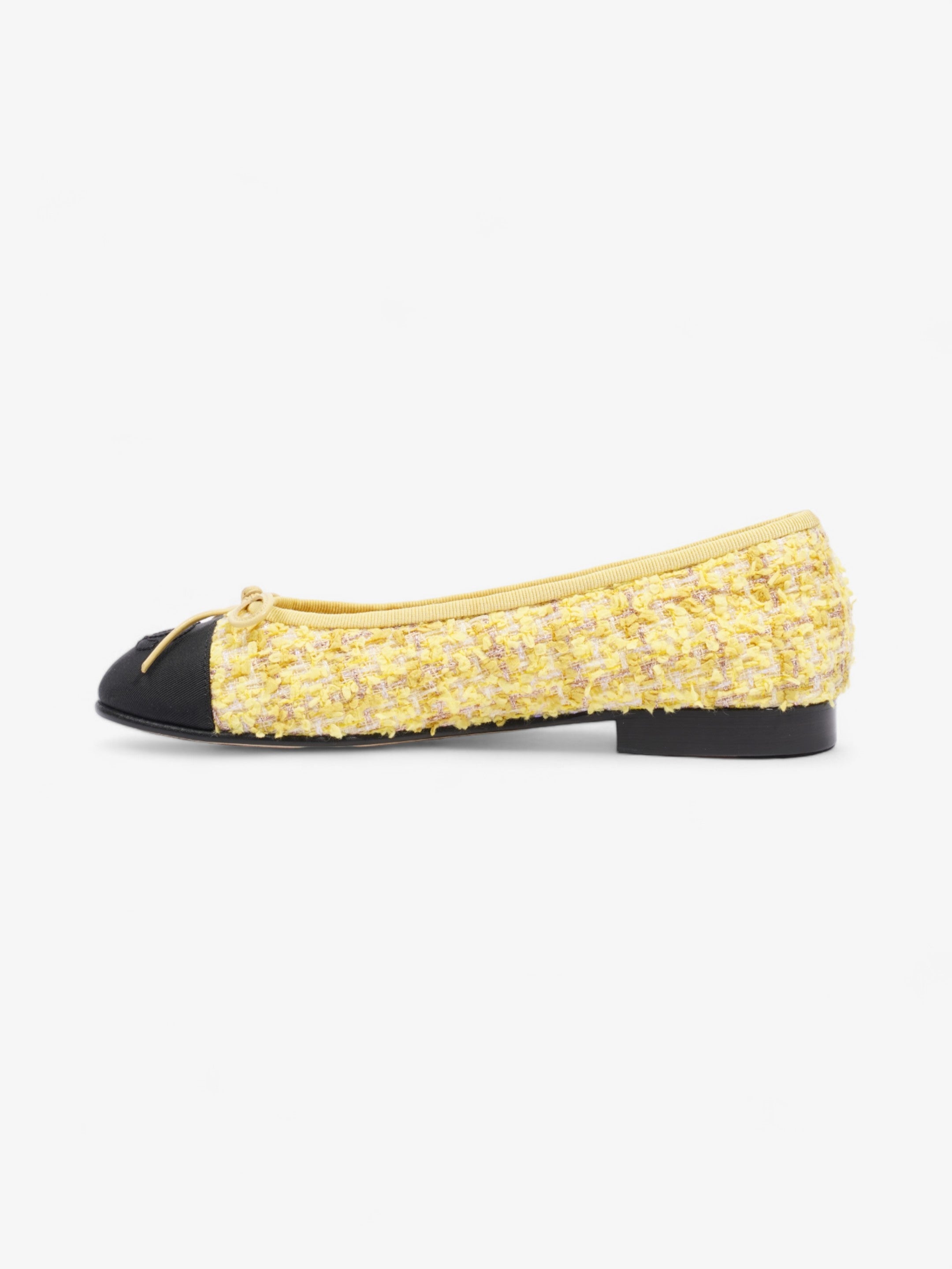 Chanel CC Ballerina Pumps Yellow / Black Mesh EU 36 UK 3