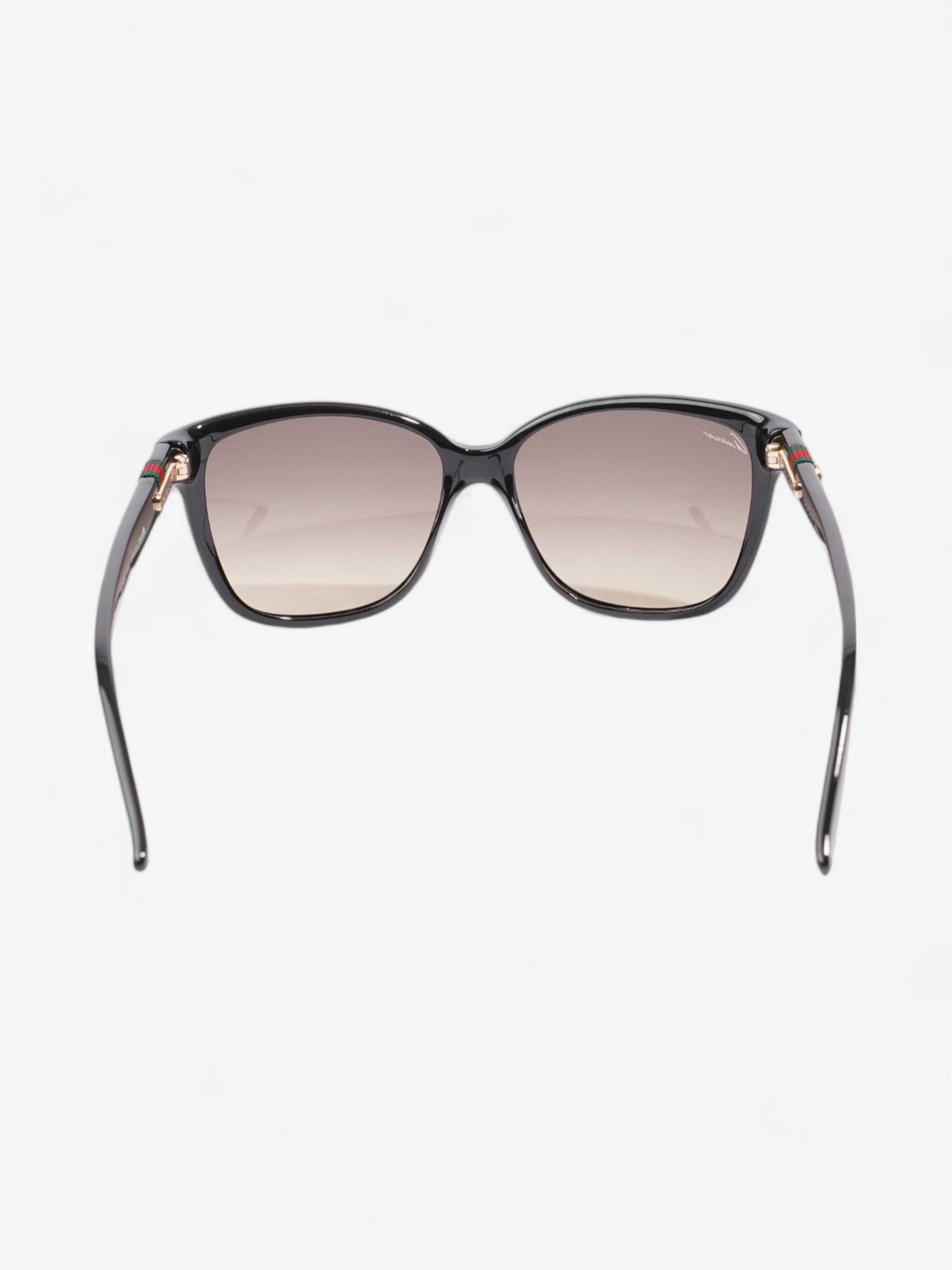 Gucci GG Web Sunglasses Black / Red / Green Acetate 135mm