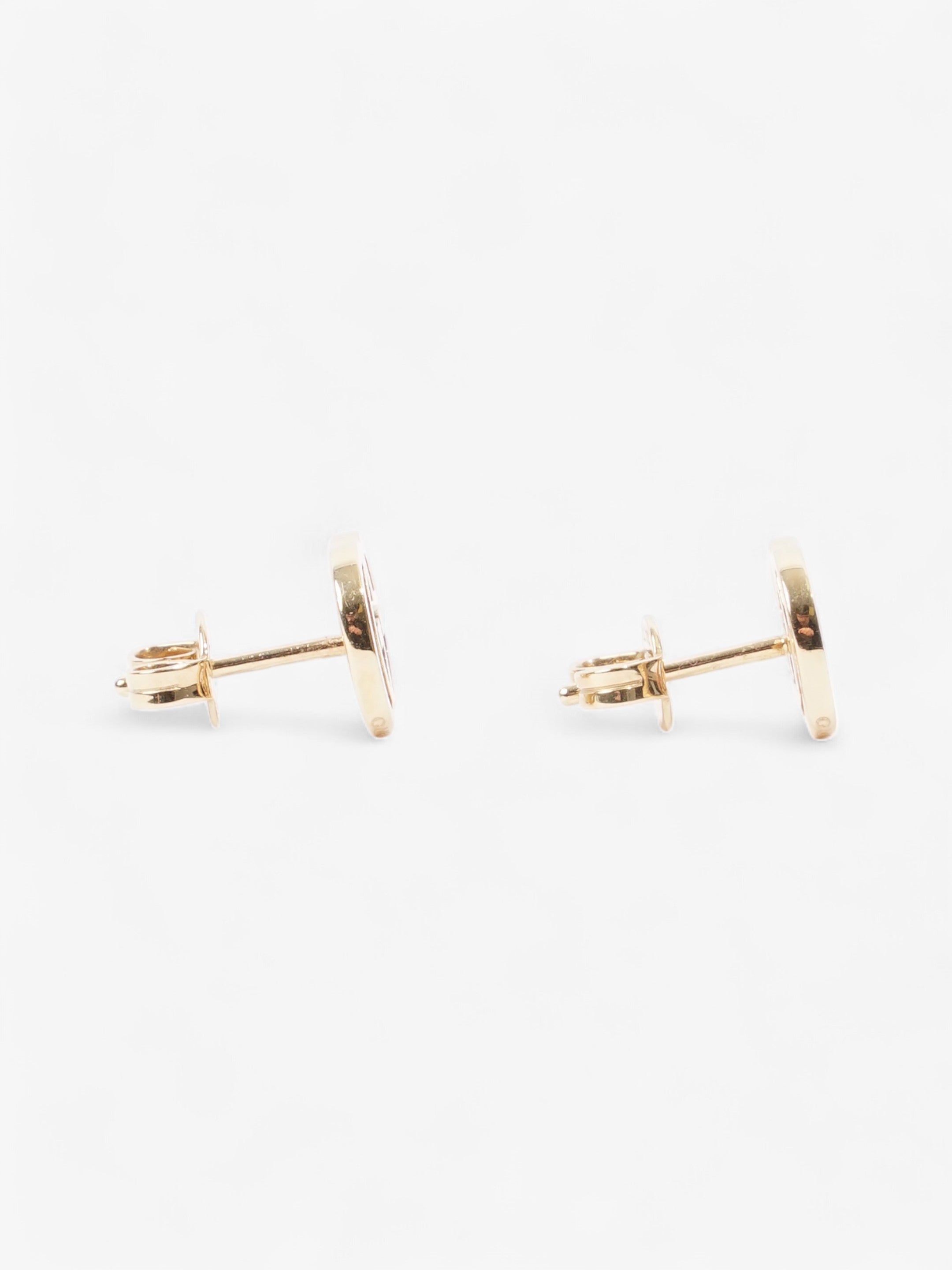 Gucci GG Marmont Stud Earrings Gold Yellow Gold